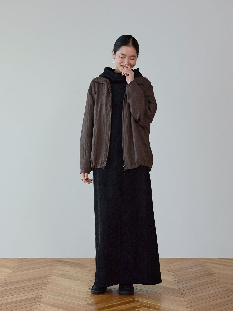 crewre online shop / ベルベットフードワンピース