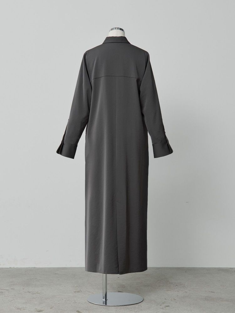 crewre online shop / サテンドレープシャツワンピース