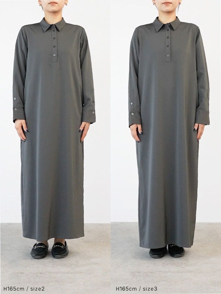 crewre online shop / サテンドレープシャツワンピース