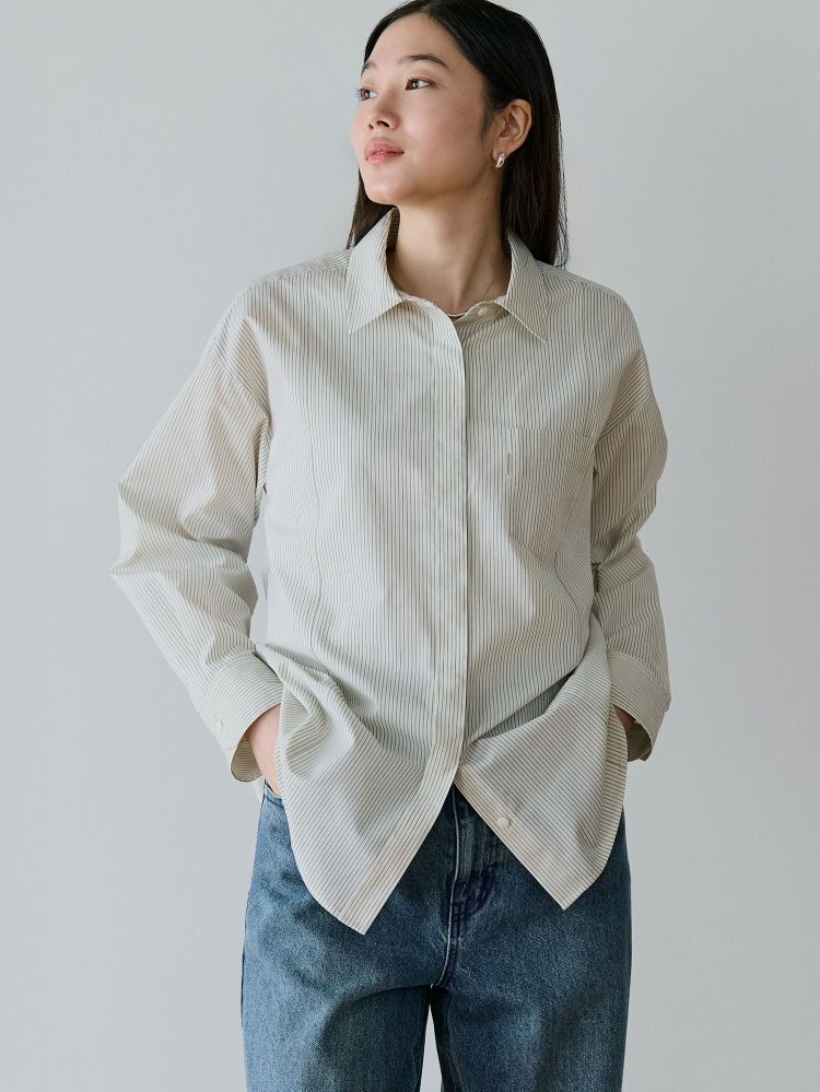 【早い者勝ち！】クルーレ　crewre セミドルマンドロストデザインシャツ crewre online shop / セミドルマンドロストデザインシャツ