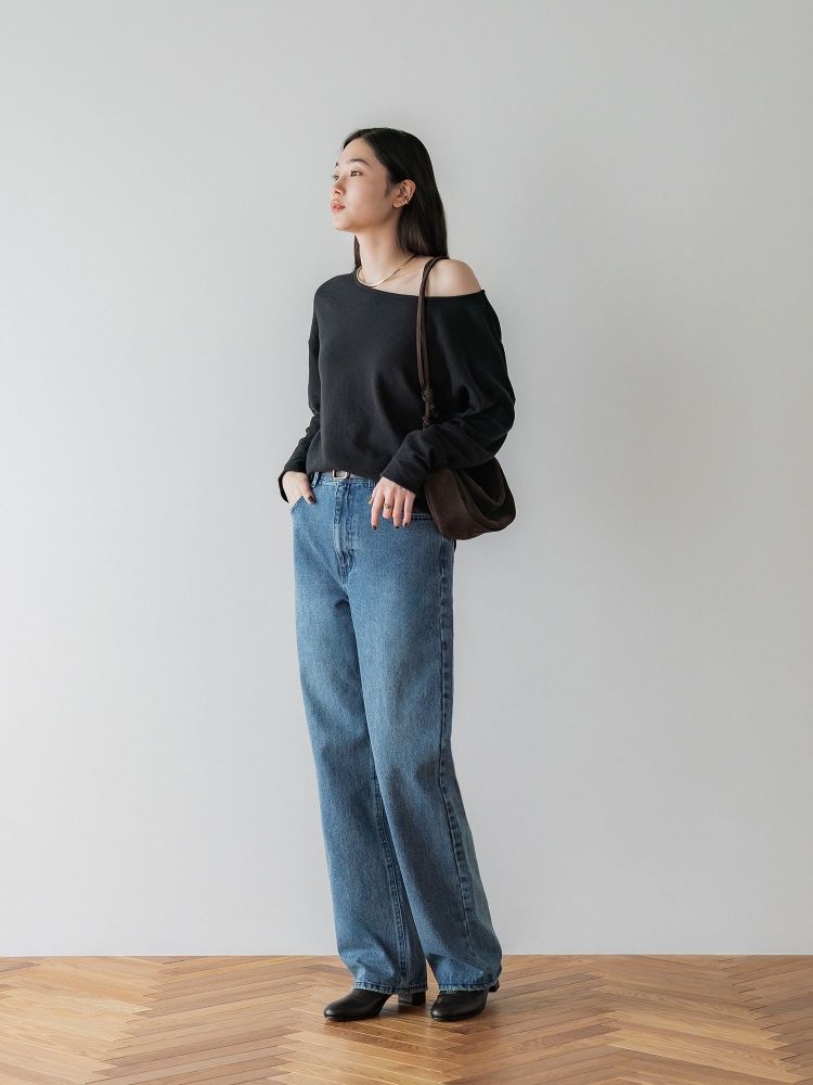 crewre online shop / 2wayラフインレーボートネックロンT