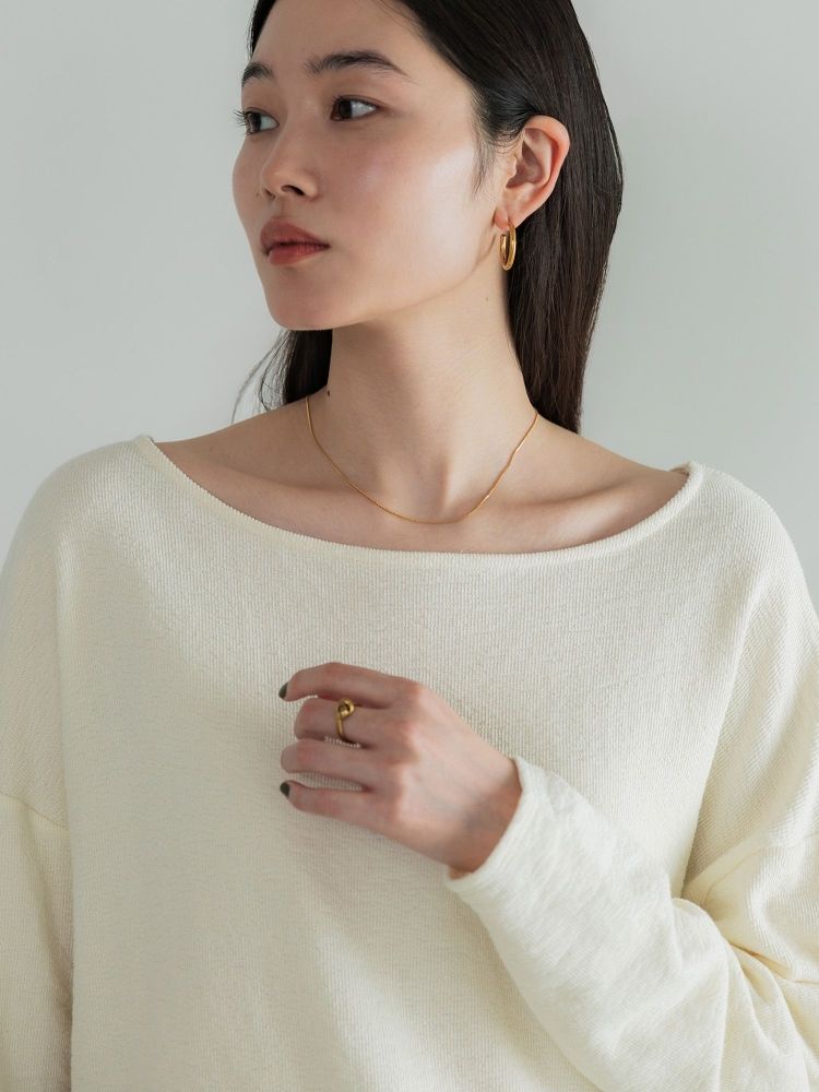 crewre online shop / 2wayラフインレーボートネックロンT