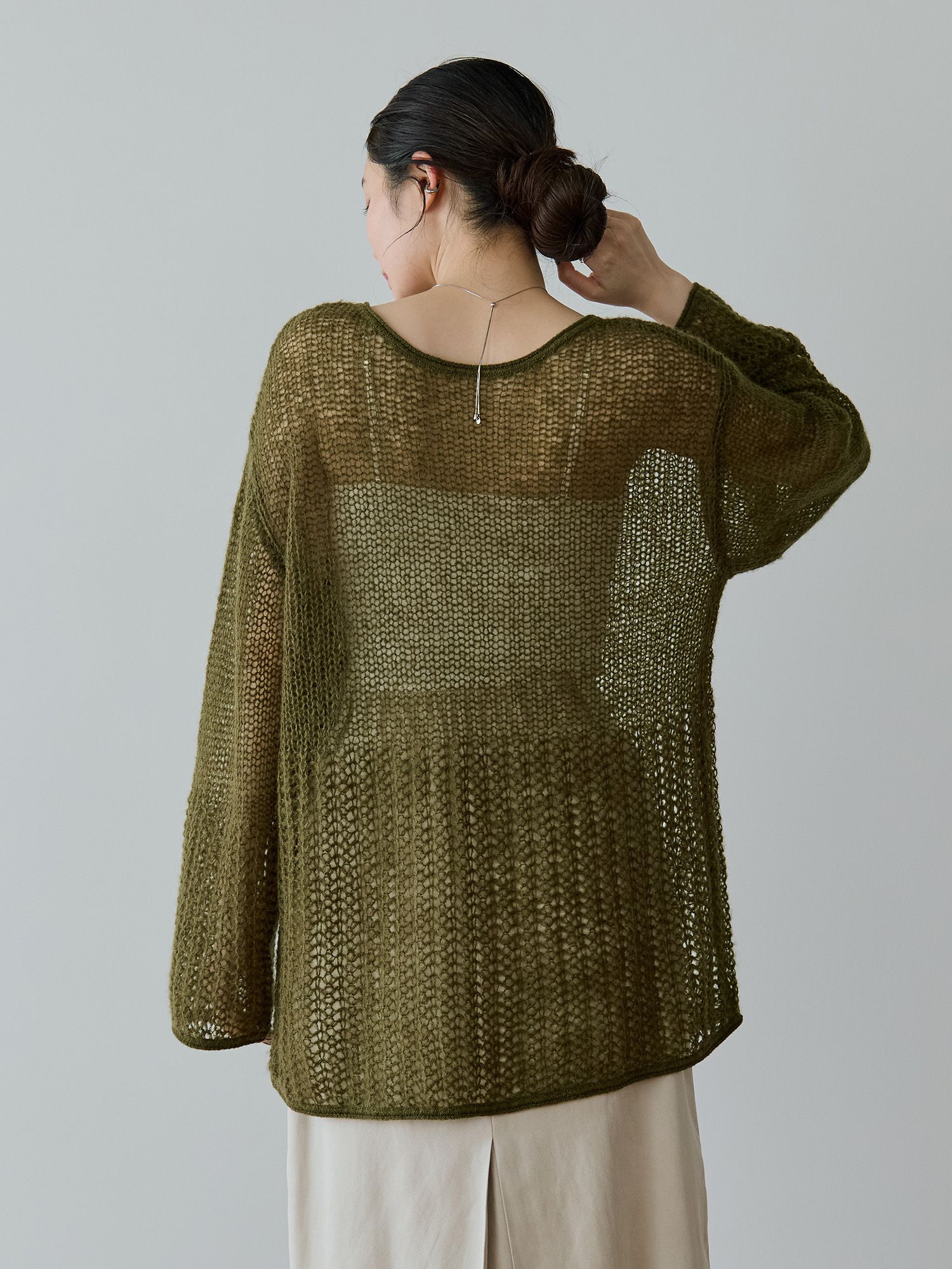 ‼️ちーずもーる‼️ページ crewre online shop / モヘヤミックスシアールーズニット