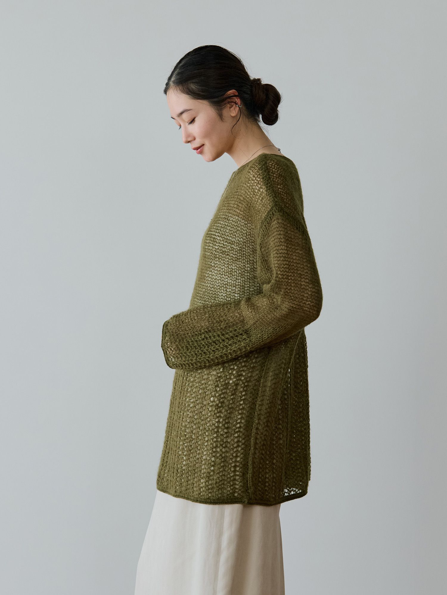 モヘヤミックスシアールーズニット