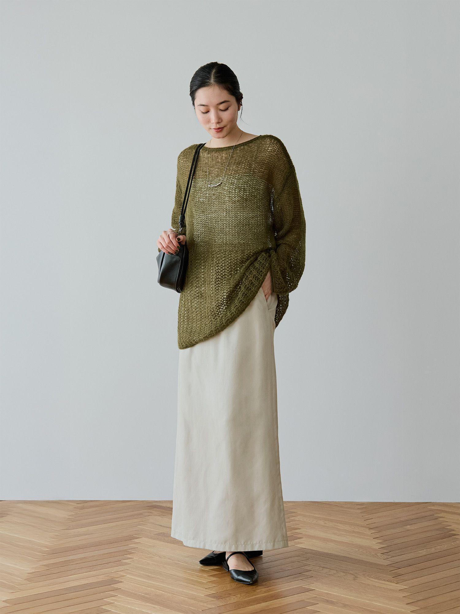 モヘヤミックスシアールーズニット