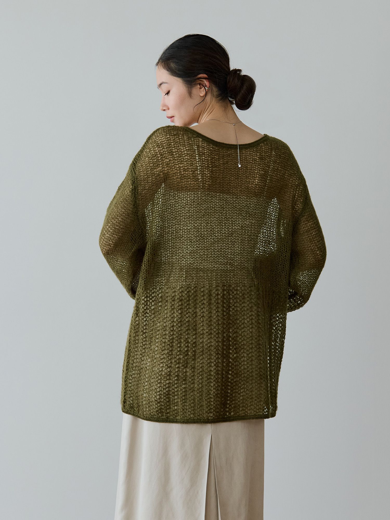 モヘヤミックスシアールーズニット