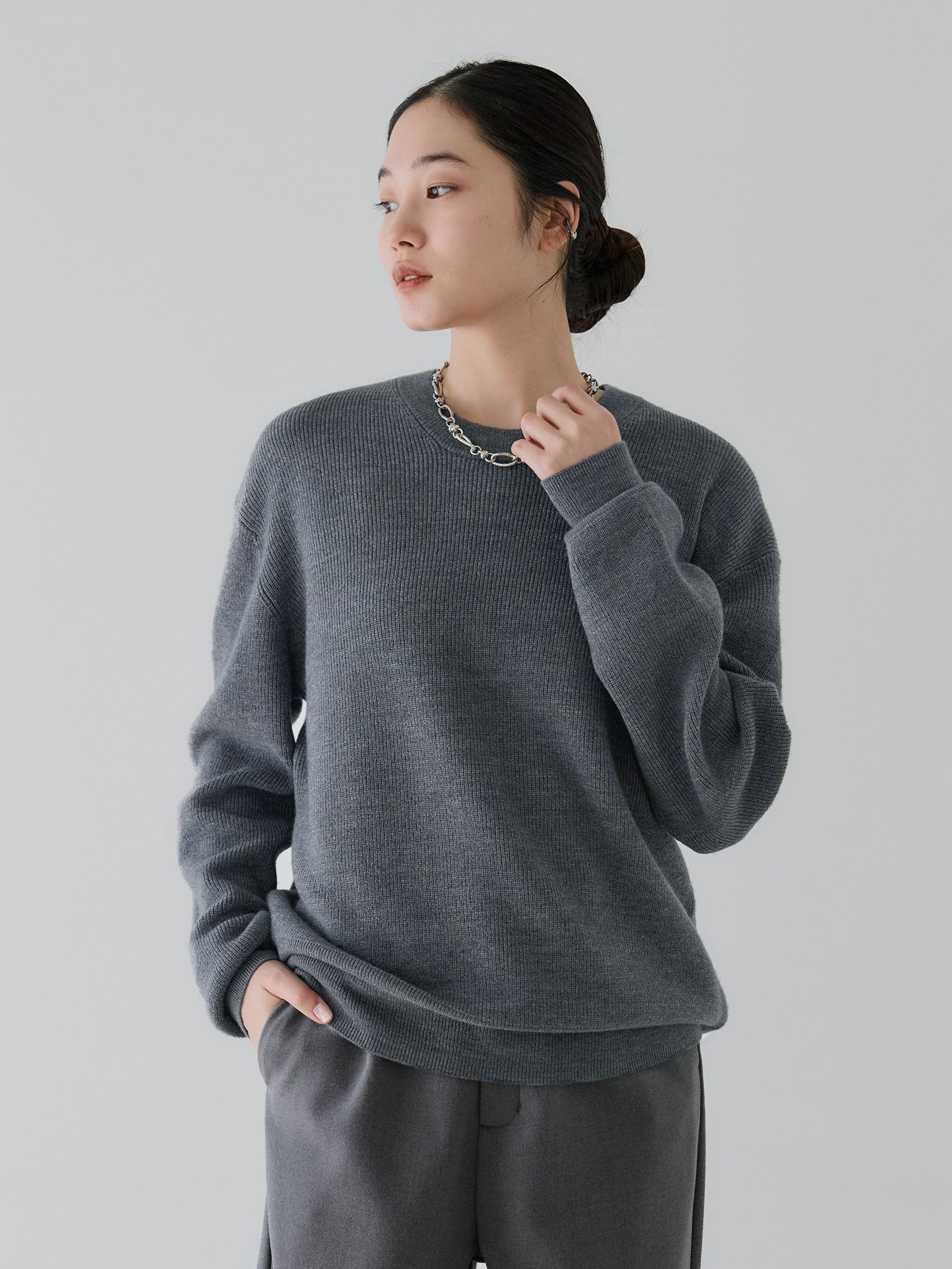 Crewre カシミアブレンドメリノウールニット crewre online shop / カシミアブレンドメリノウールニット