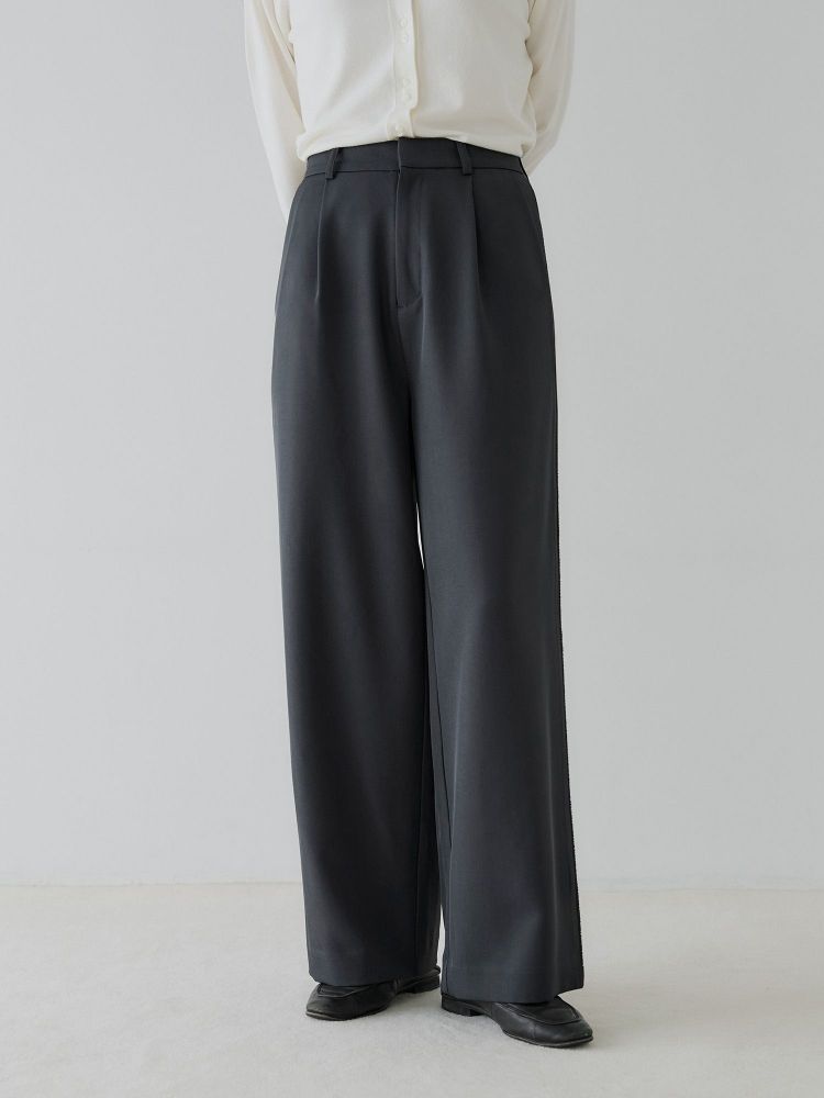 crewre online shop / サイドシームニットラインスラックス