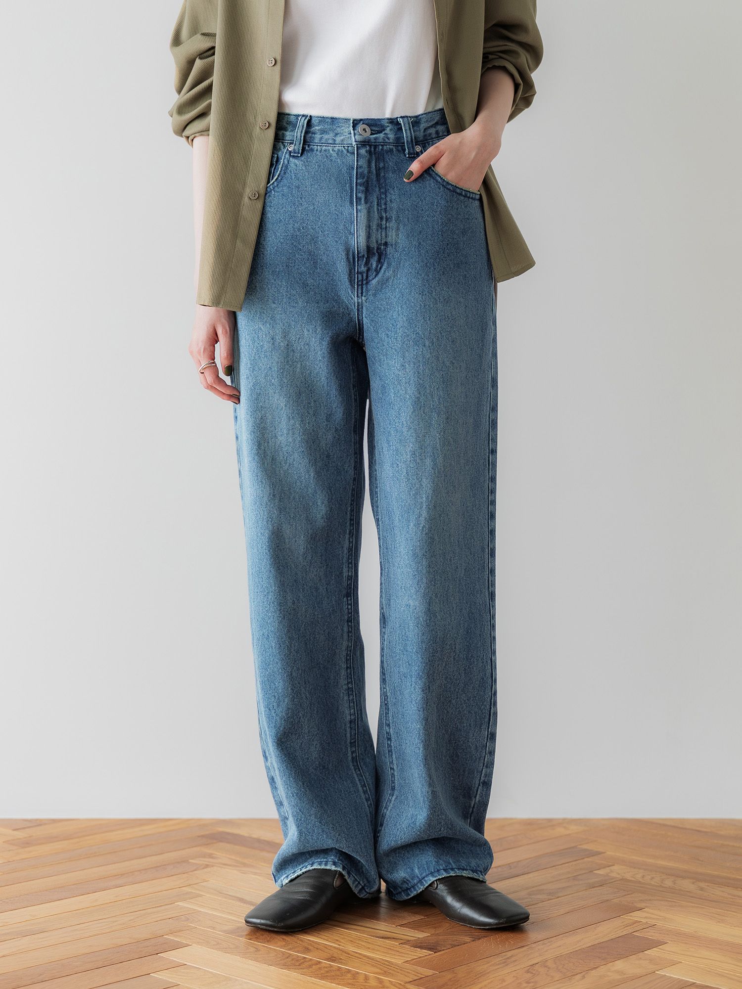 crewre アジャスタブルIラインデニムパンツ サイズ 2 crewre online shop / アジャスタブルIラインデニムパンツ