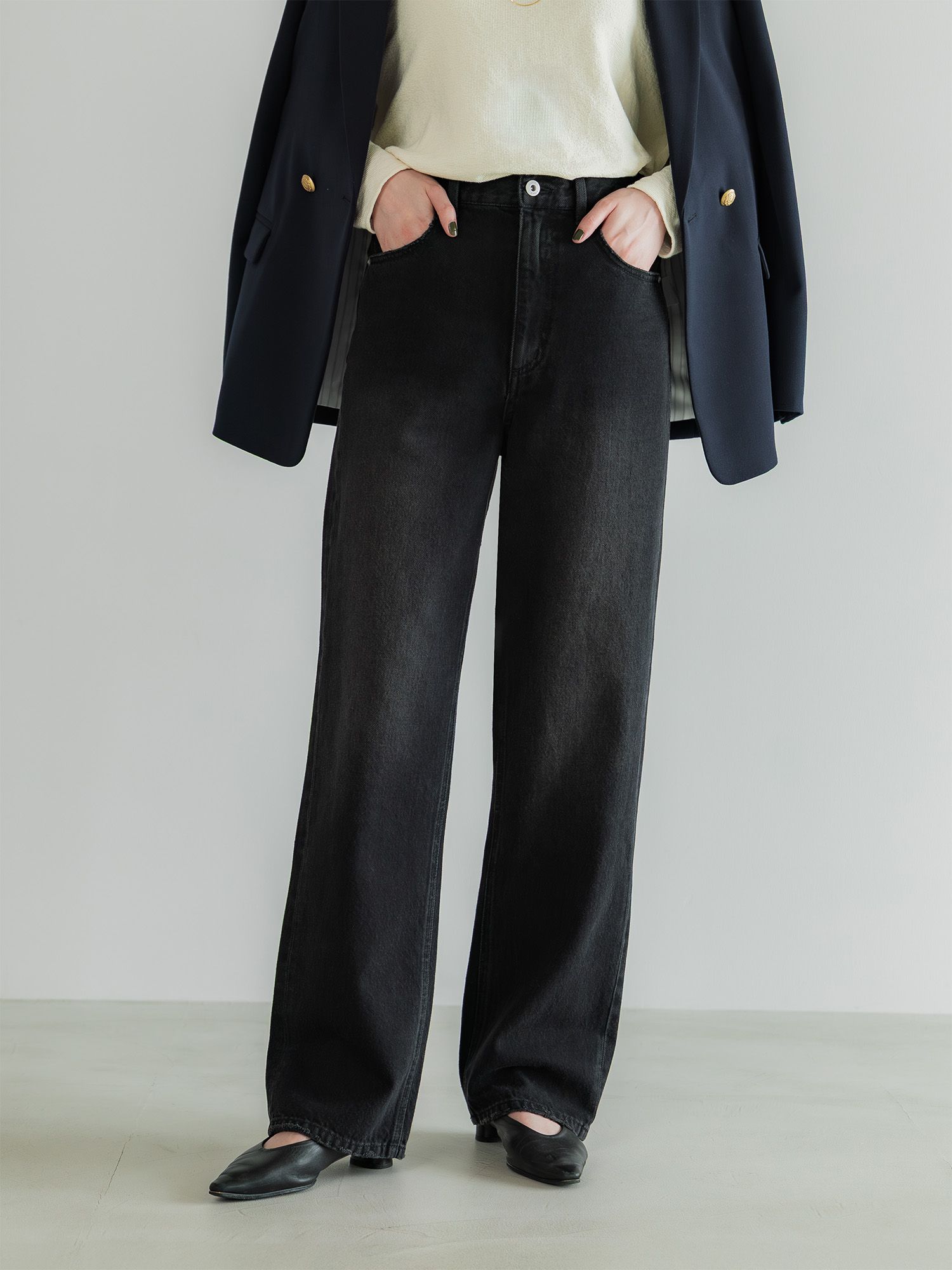 crewre アジャスタブルIラインデニムパンツ サイズ 2 crewre online shop / アジャスタブルIラインデニムパンツ