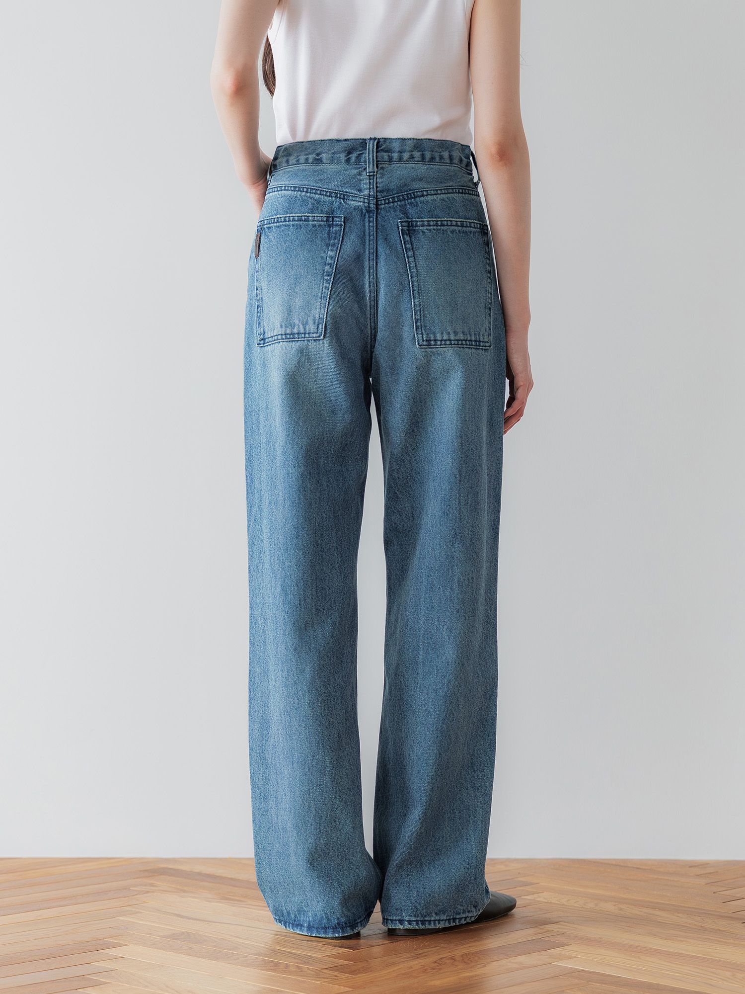 アジャスタブルIラインデニムパンツ