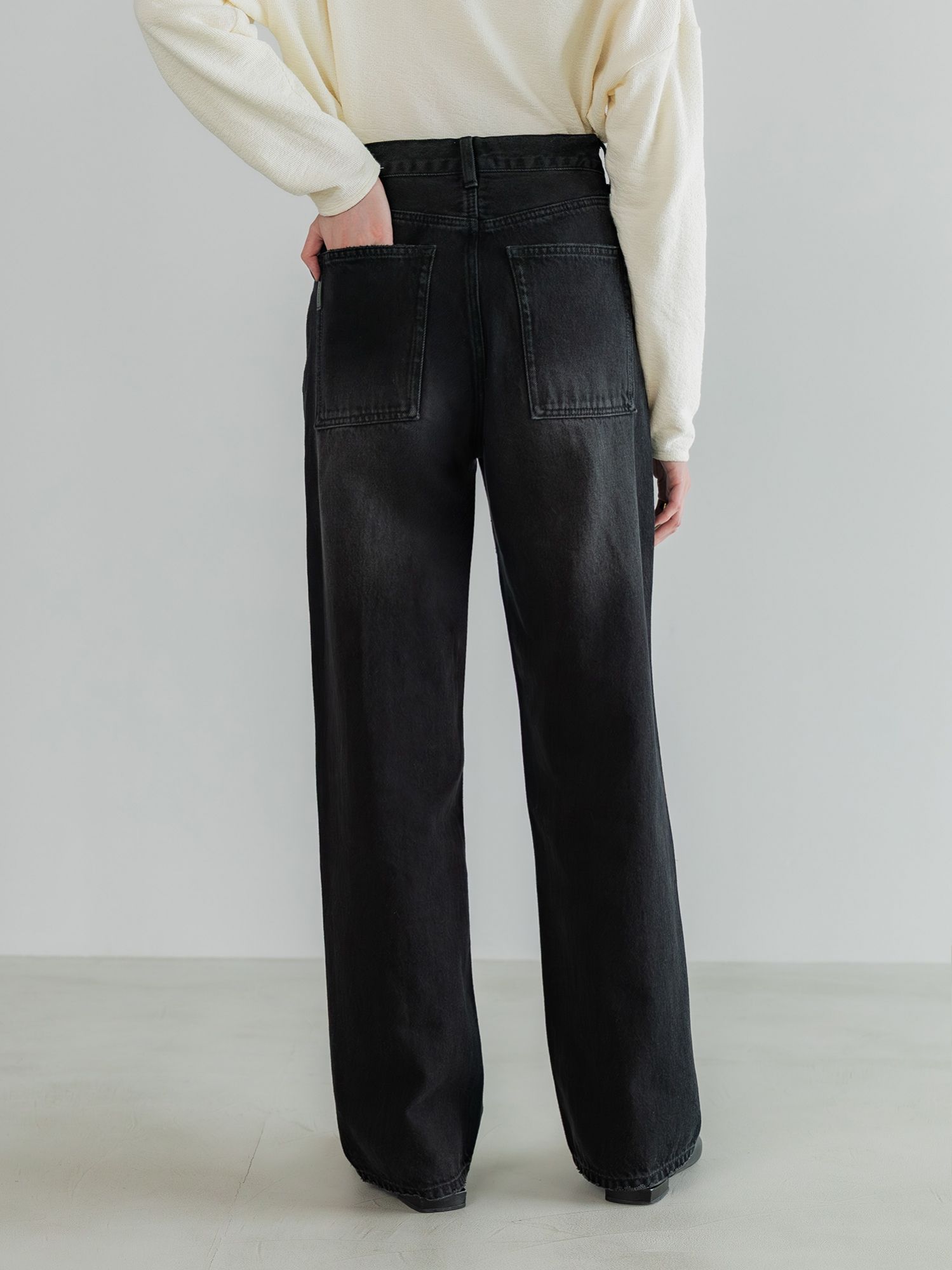 アジャスタブルIラインデニムパンツ