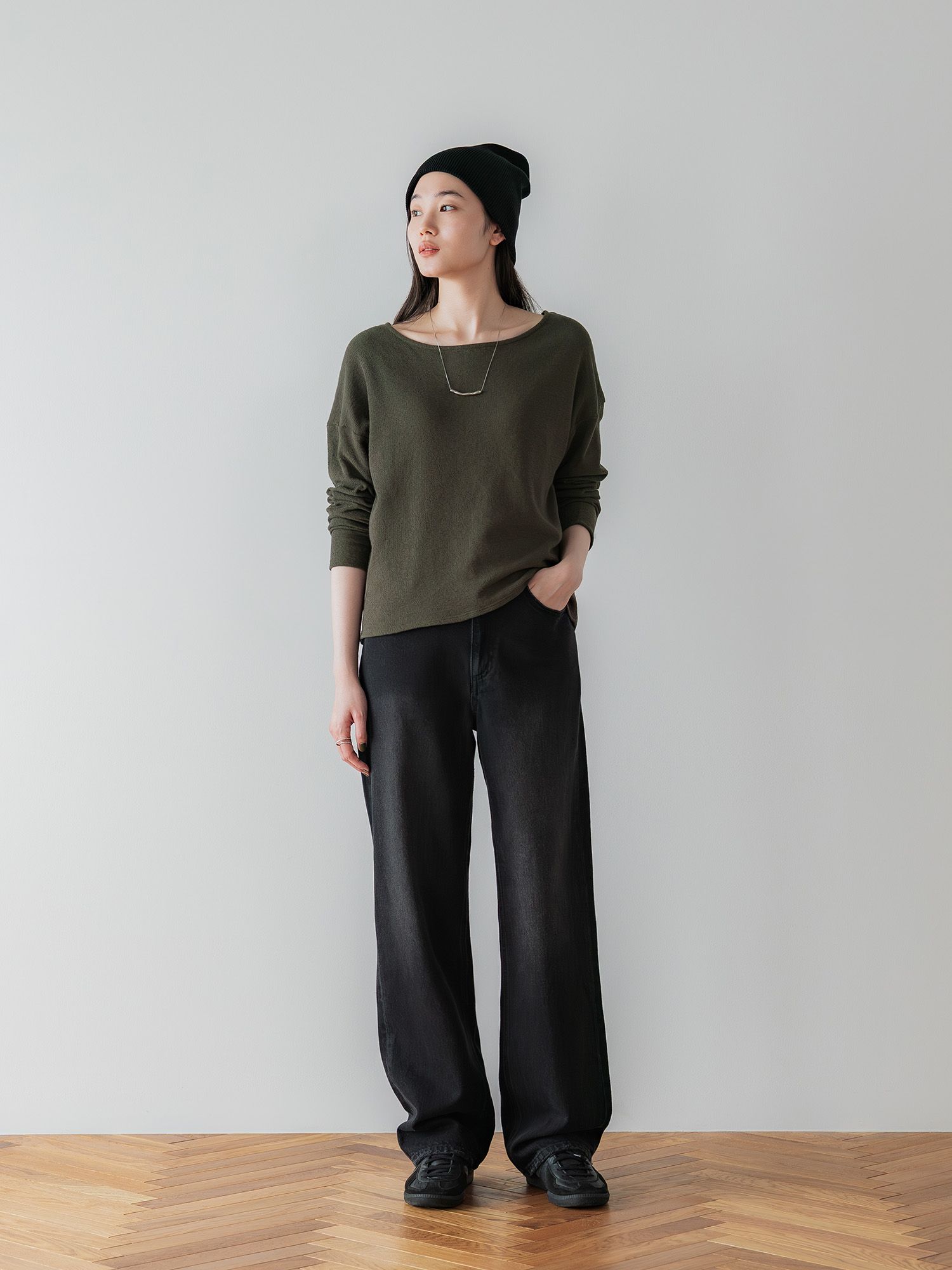 アジャスタブルIラインデニムパンツ