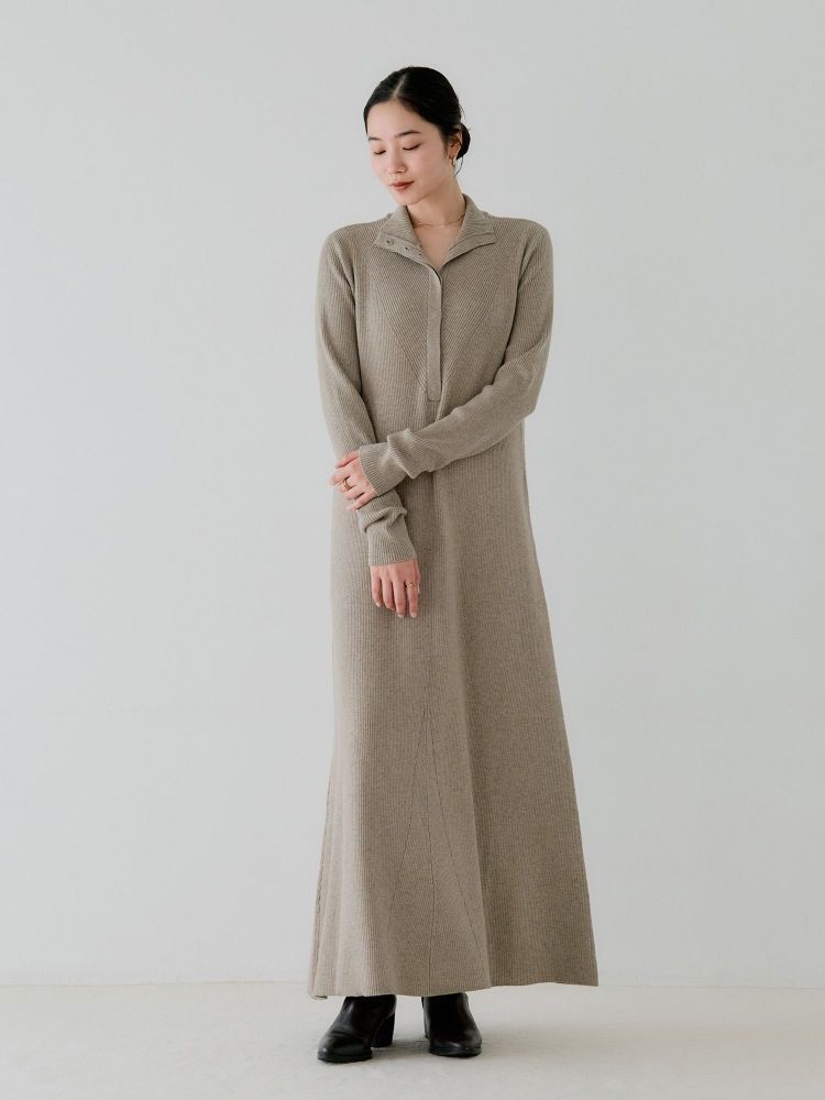 crewre online shop / フロントフライニットワンピース