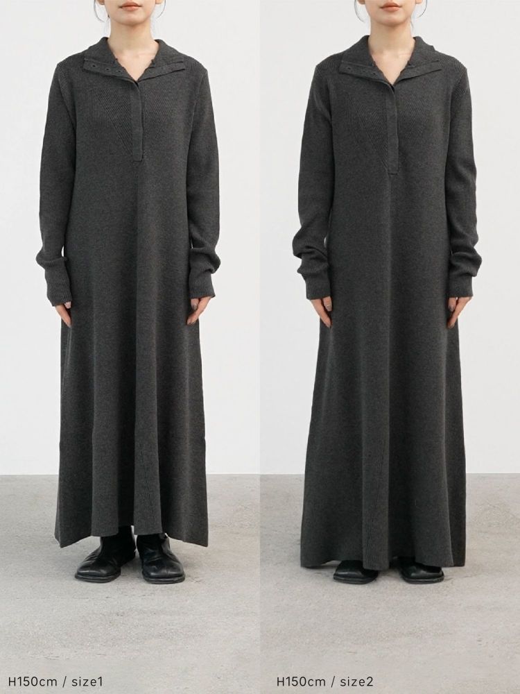 crewre★フロントフライニットワンピース★試着のみ★3 crewre online shop / フロントフライニットワンピース