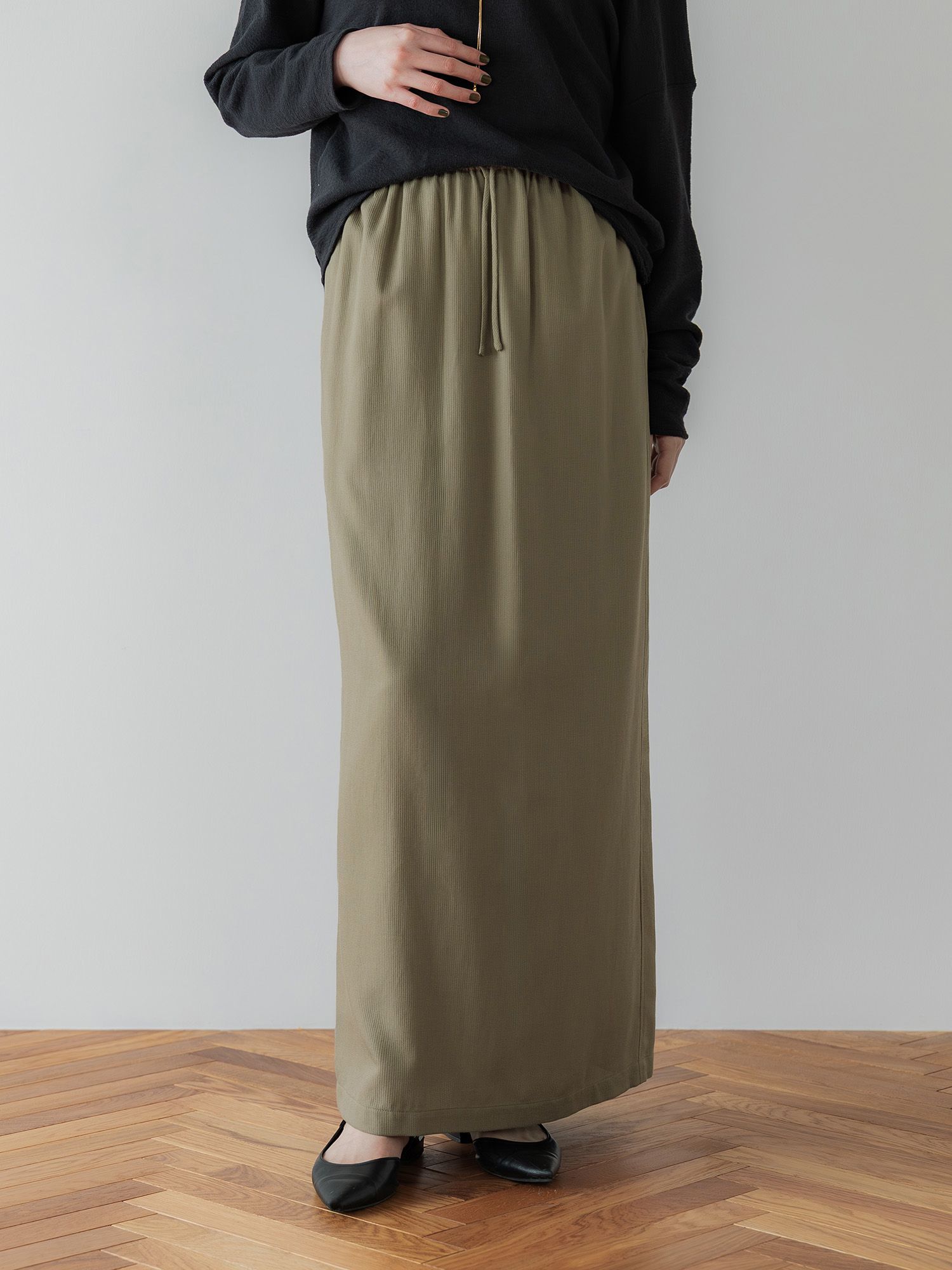 新品 crewre テンセルコットンピケIラインスカート crewre online shop / テンセルコットンピケIラインスカート