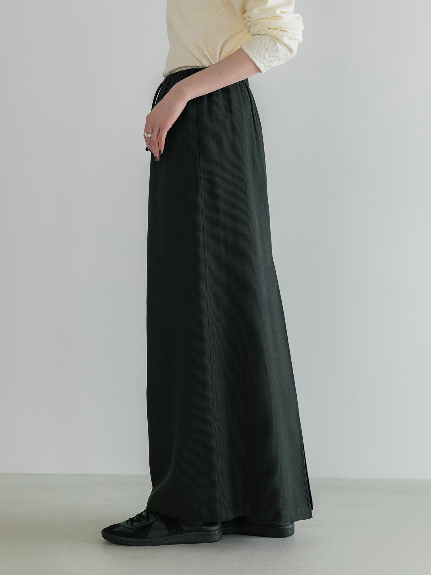 テンセルコットンピケIラインスカート