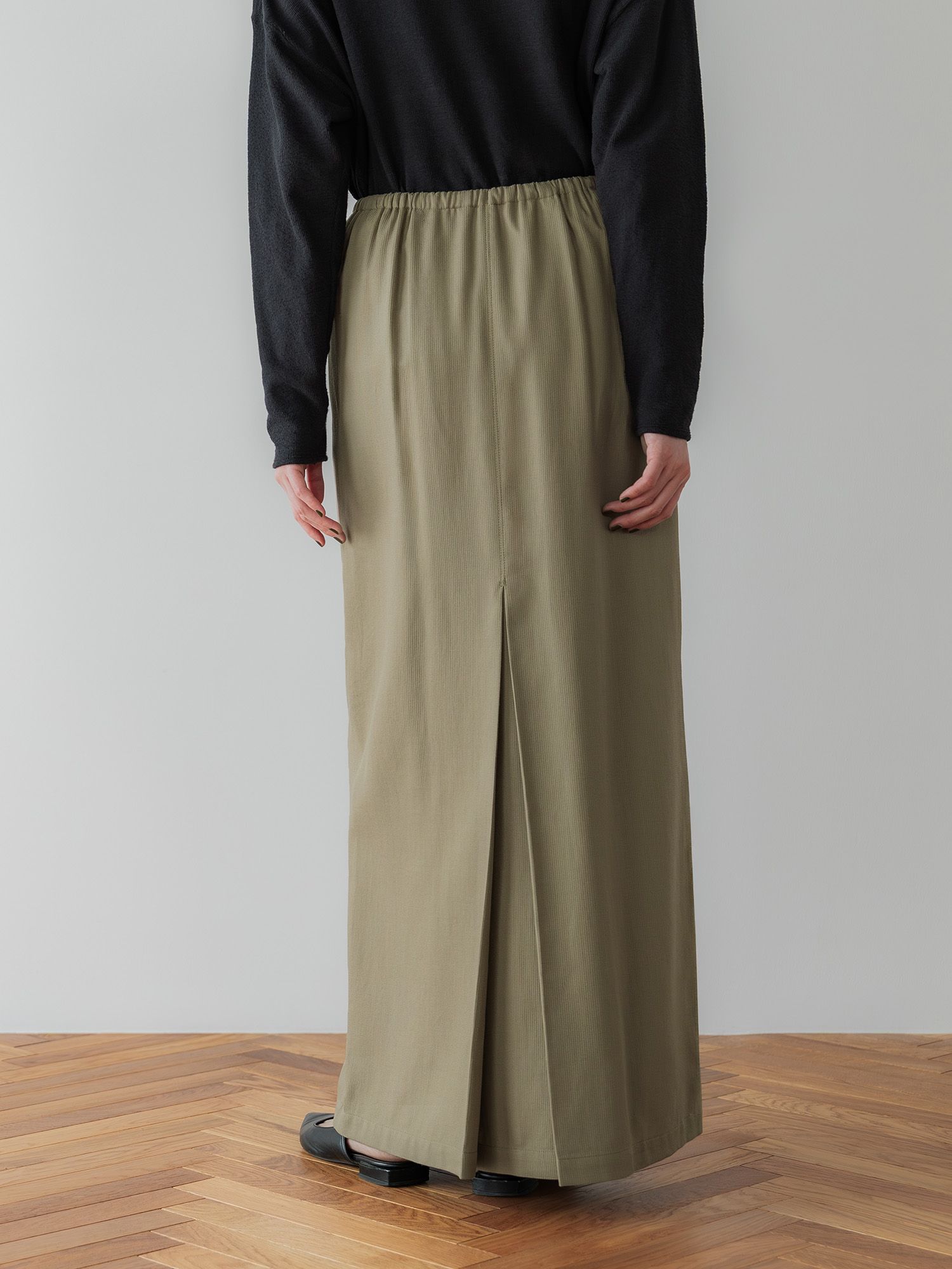 テンセルコットンピケIラインスカート