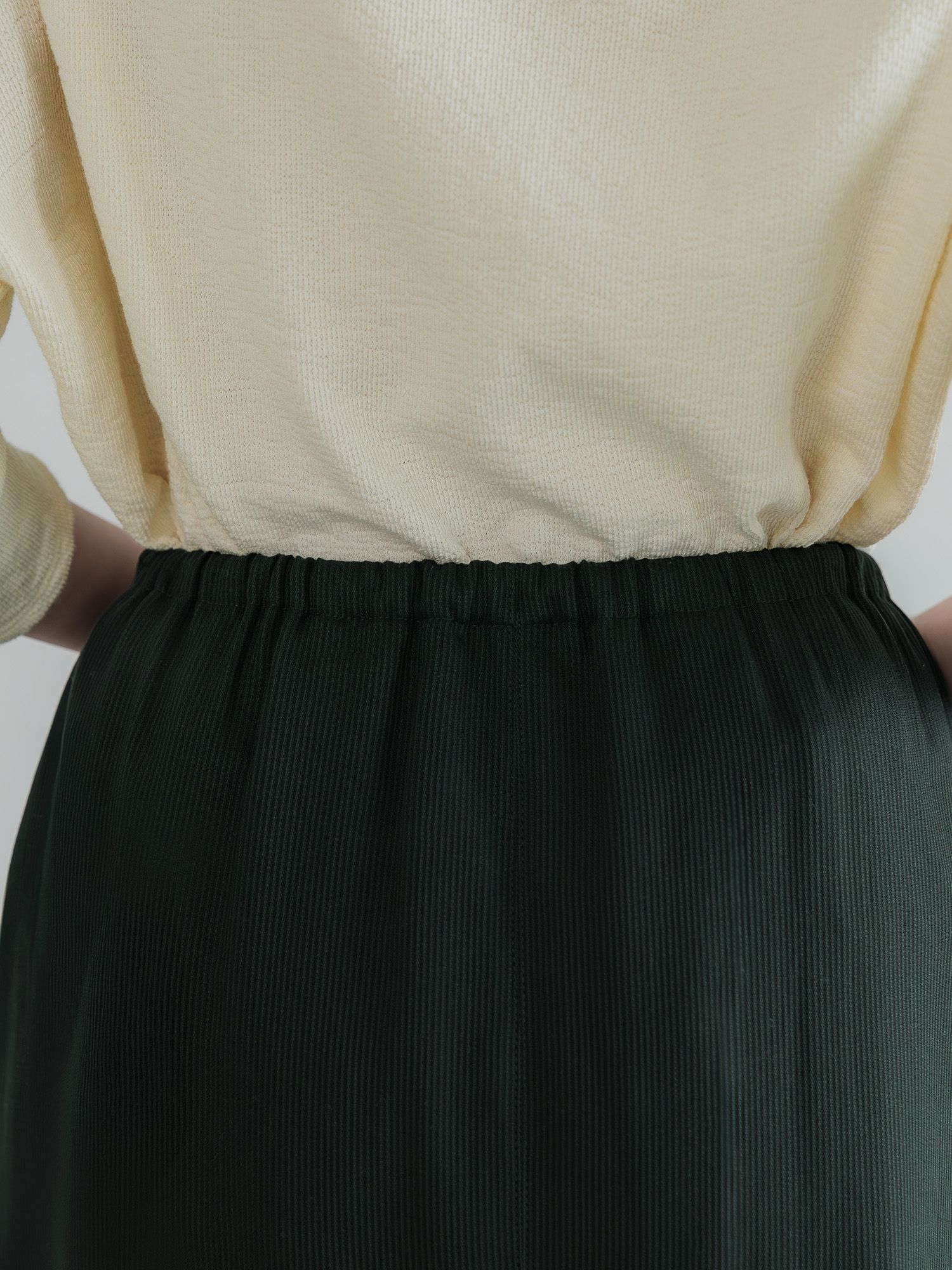 テンセルコットンピケIラインスカート