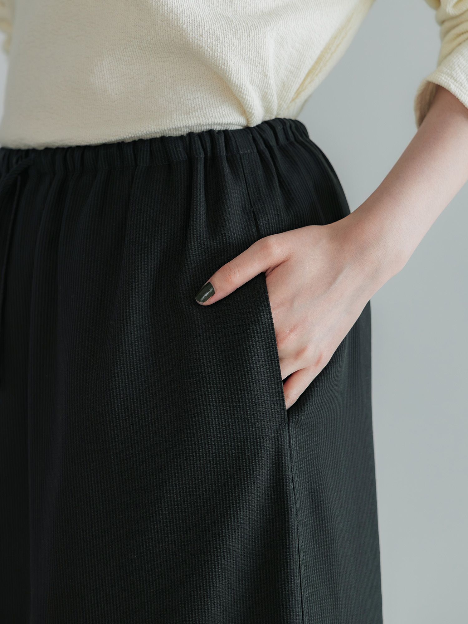 テンセルコットンピケIラインスカート