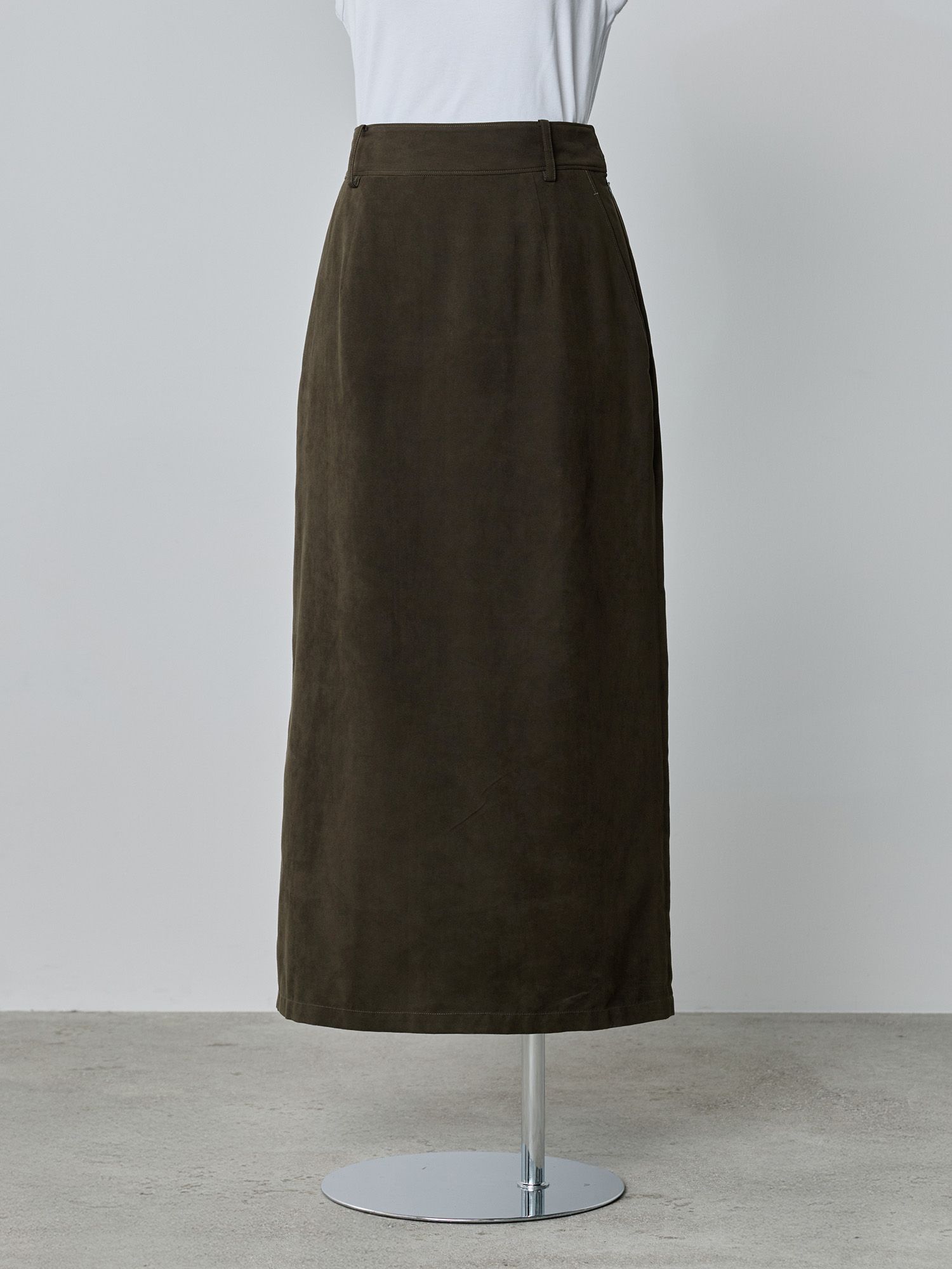 フェイクスウェードIラインスカート