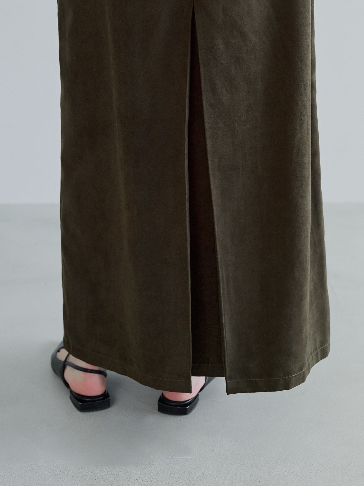 フェイクスウェードIラインスカート