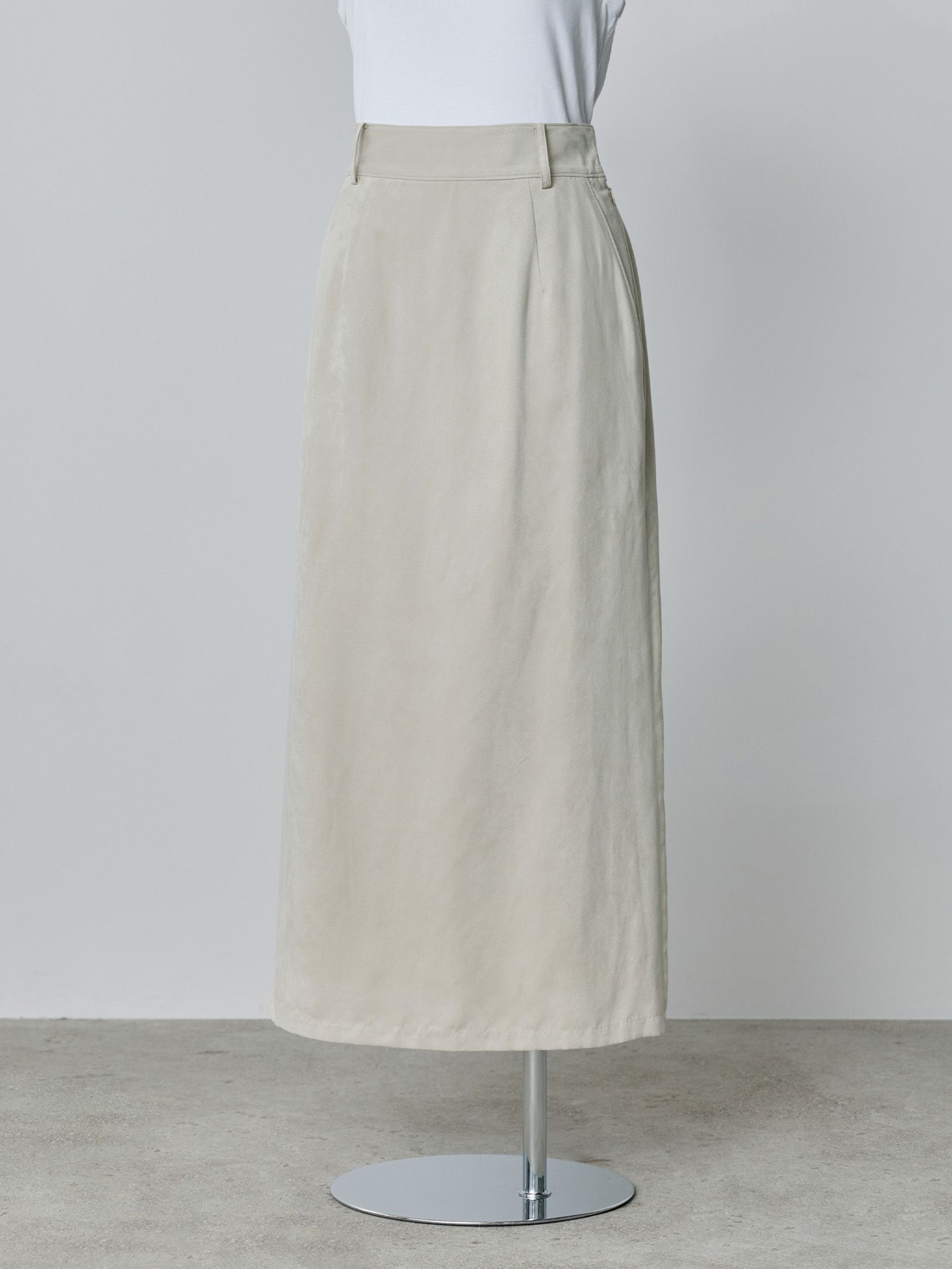 フェイクスウェードIラインスカート