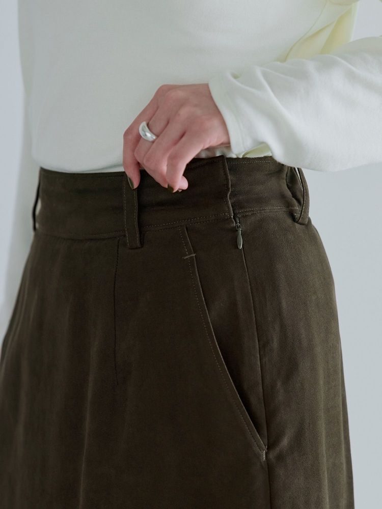 crewre online shop / フェイクスウェードIラインスカート