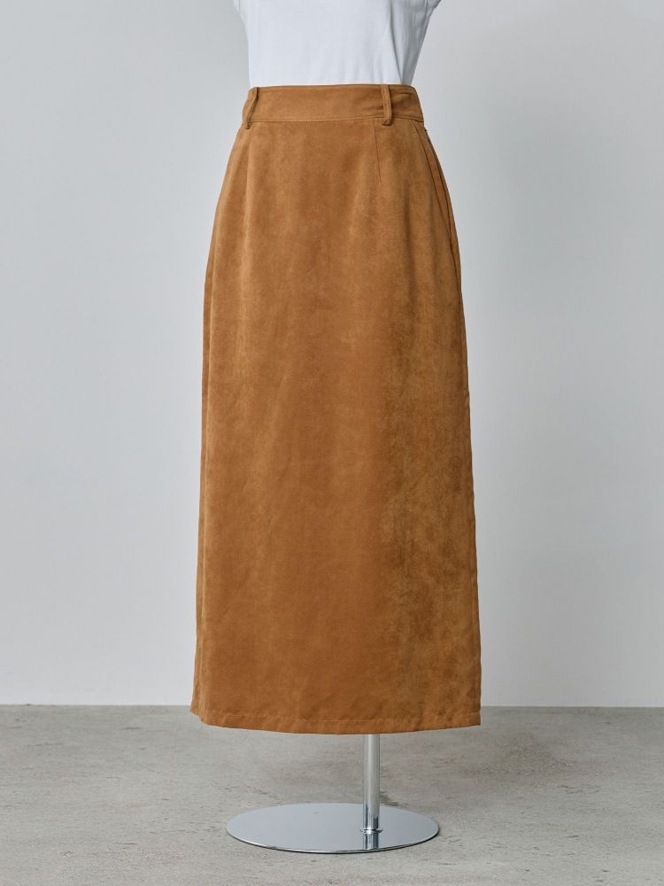 クルーレ　サイズ3 フェイクスウェードIラインスカート　アイボリー crewre online shop / フェイクスウェードIラインスカート