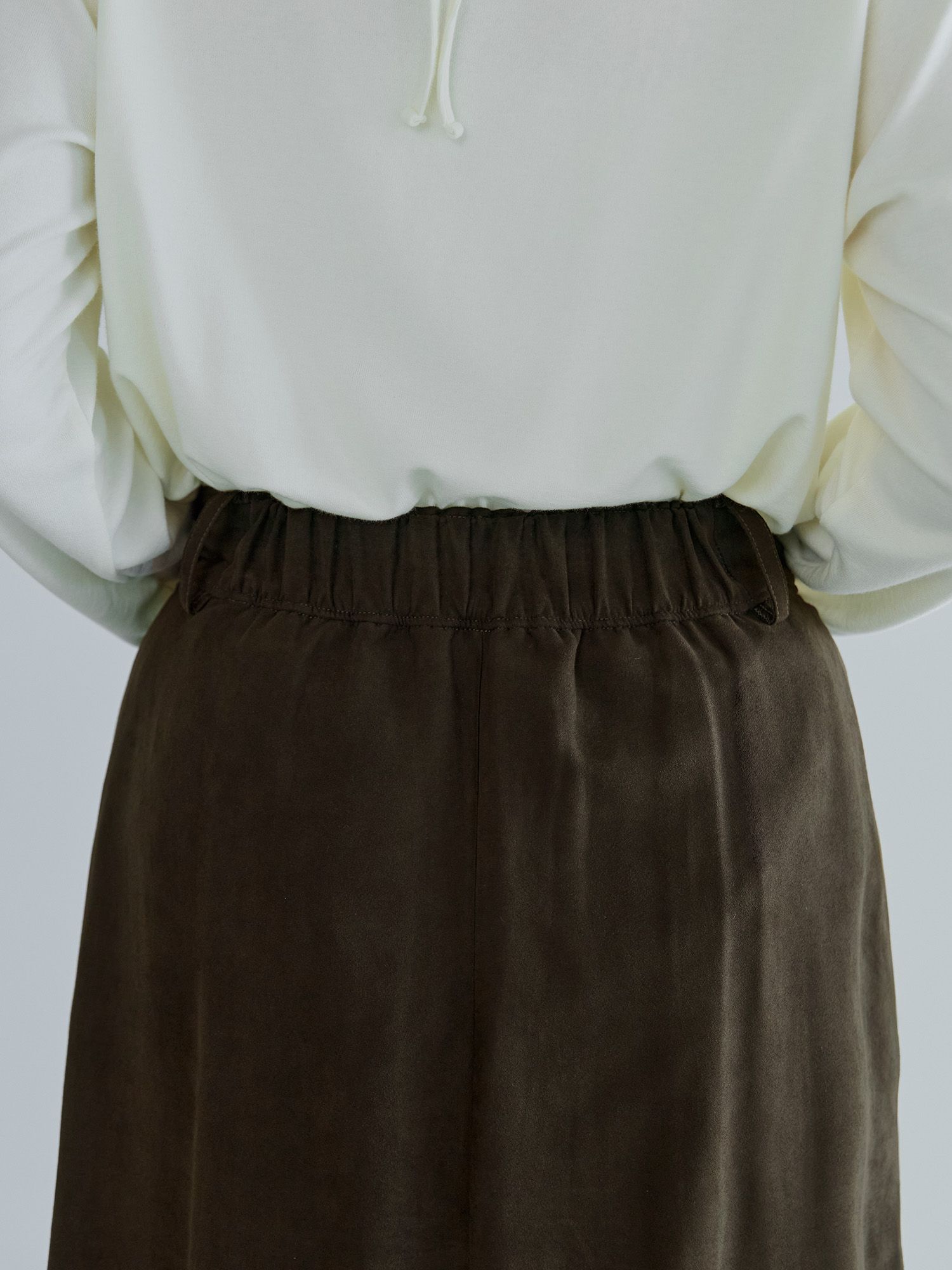 フェイクスウェードIラインスカート