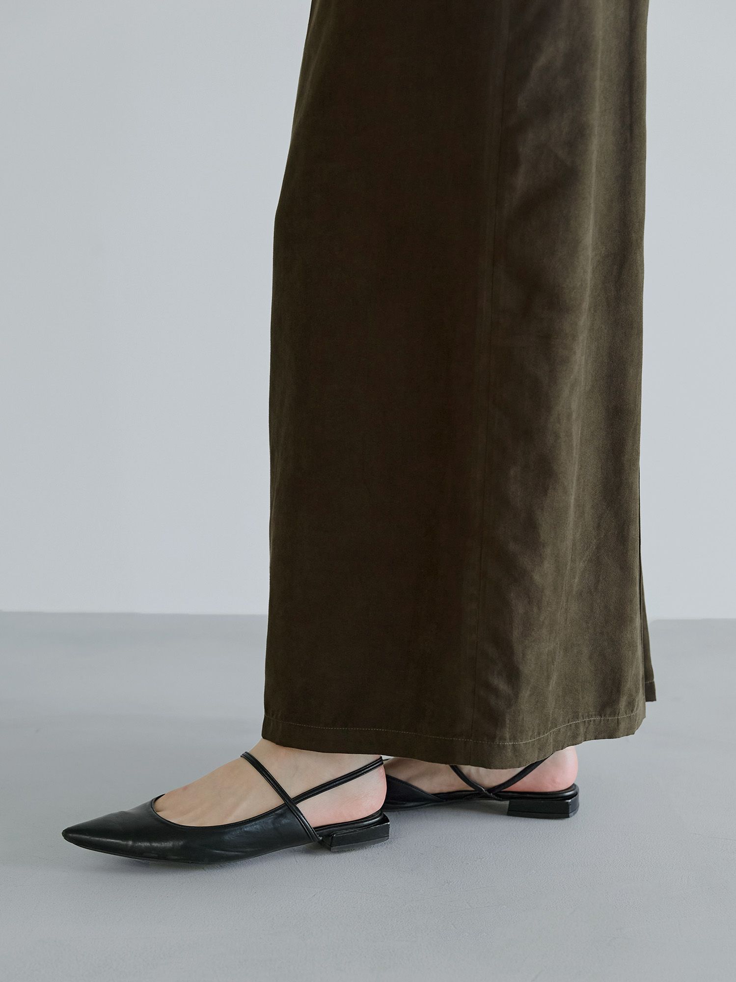 フェイクスウェードIラインスカート