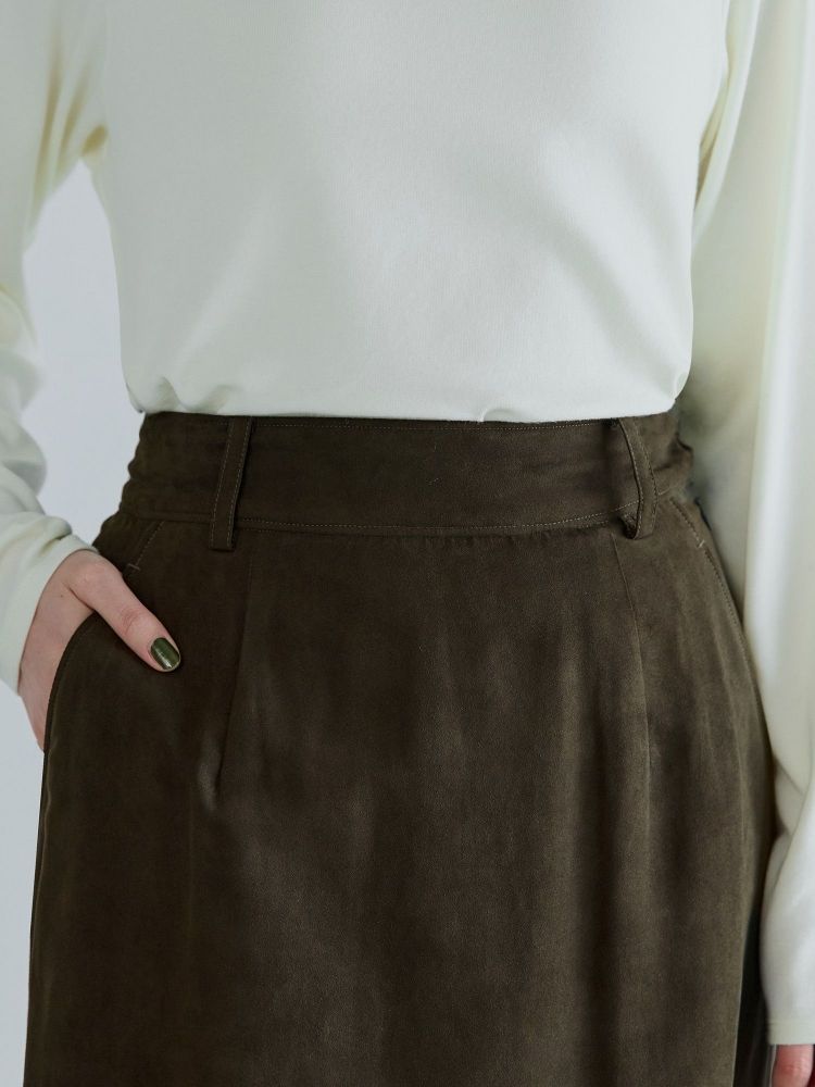 crewre online shop / フェイクスウェードIラインスカート
