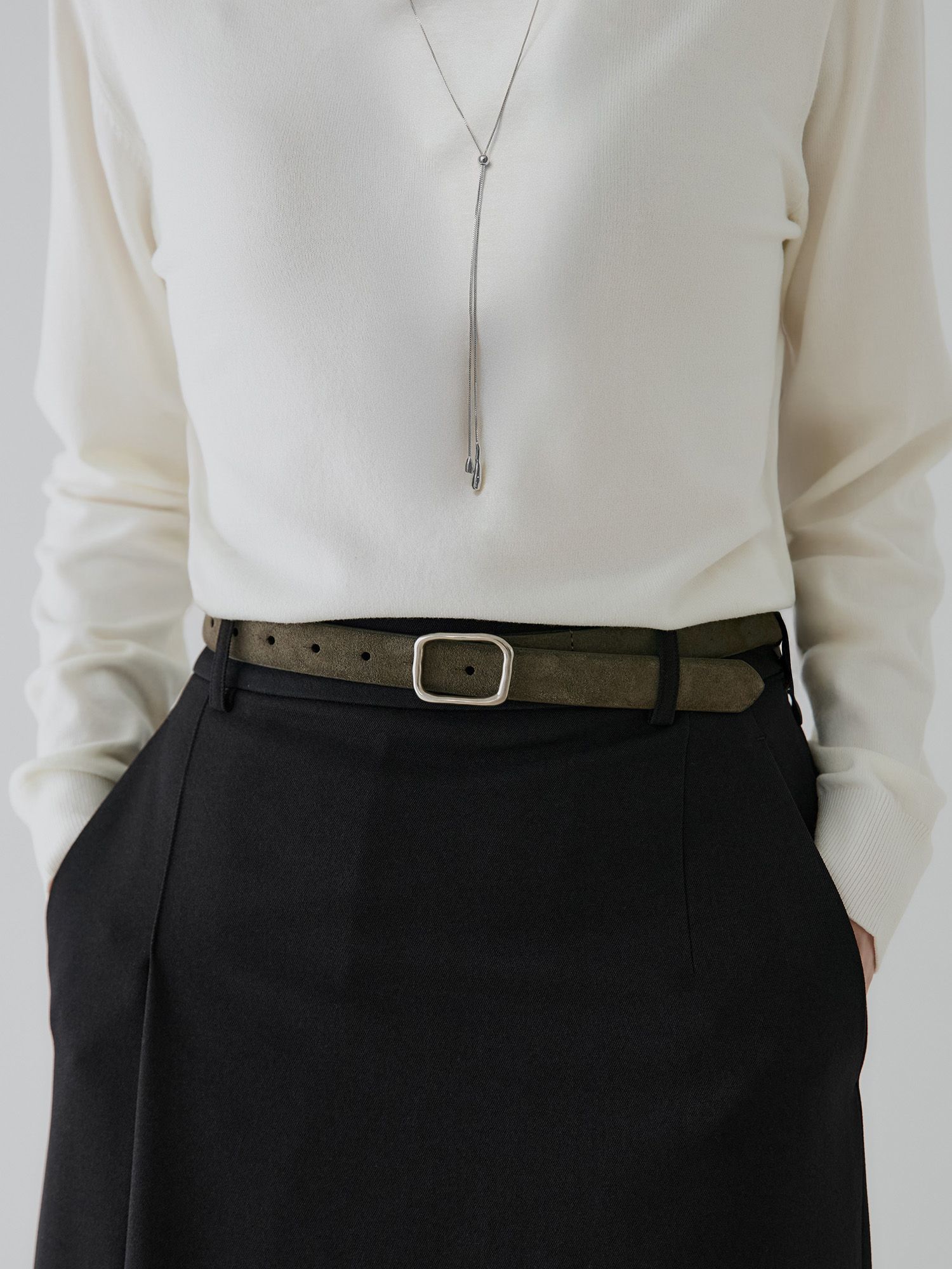 crewre online shop / ボタンスタッズスウェードベルト