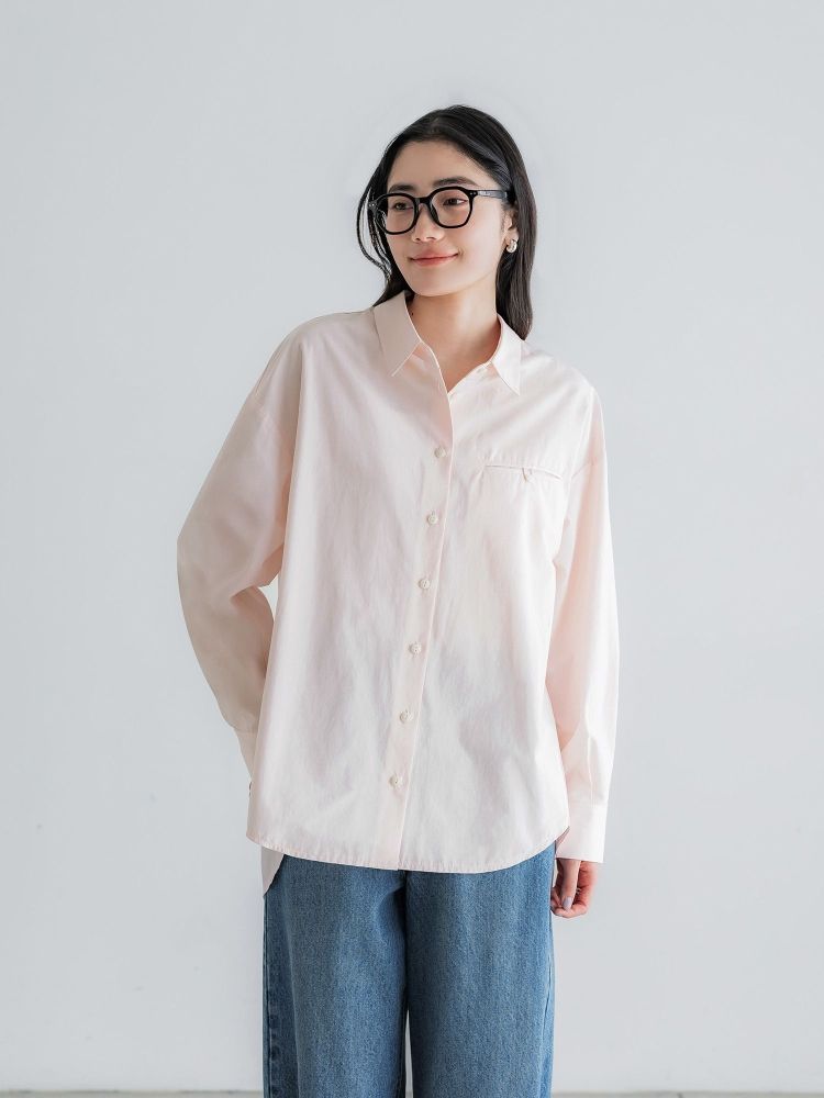 週末価格】crewre☆オーバーサイズコットンシャツ pink 1 - メルカリ