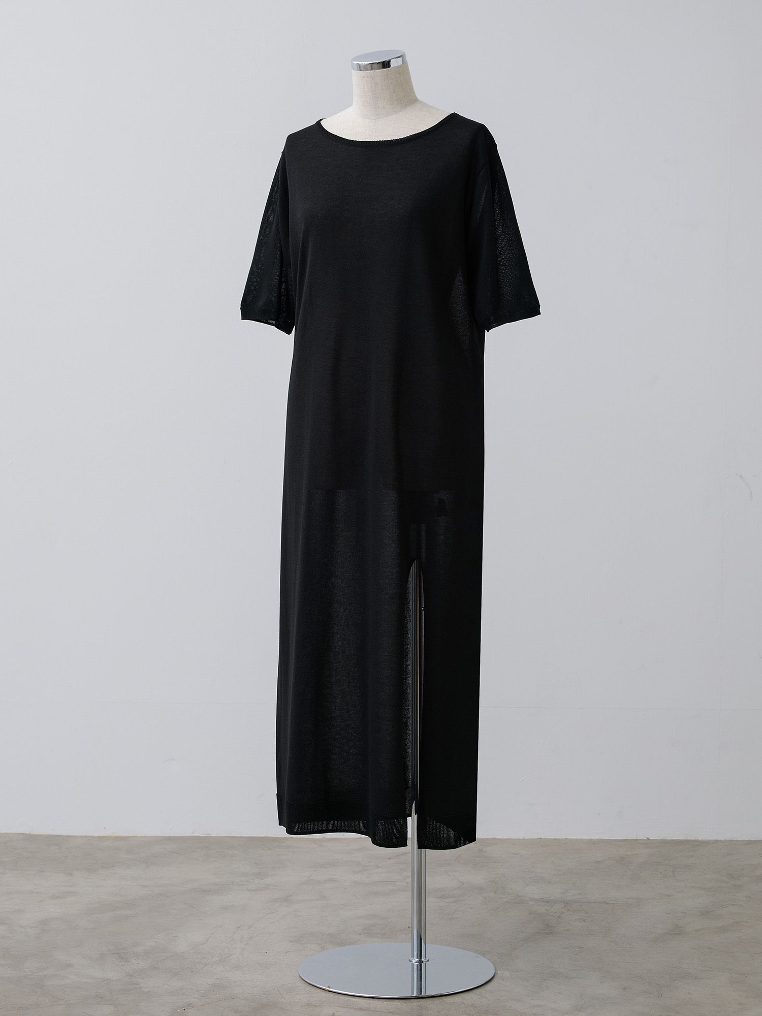 シアーニットストレートワンピース
