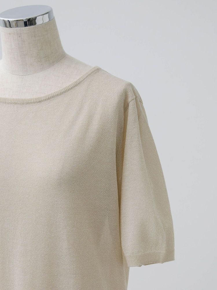 crewre クルーレ シアーニットストレートワンピース beige long