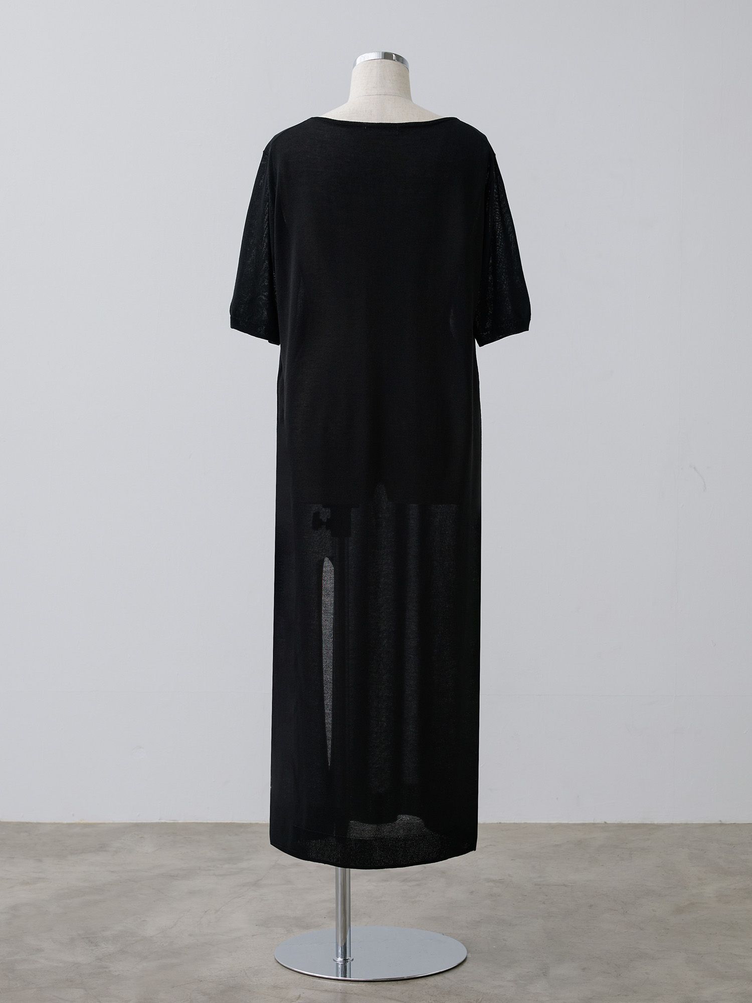 シアーニットストレートワンピース