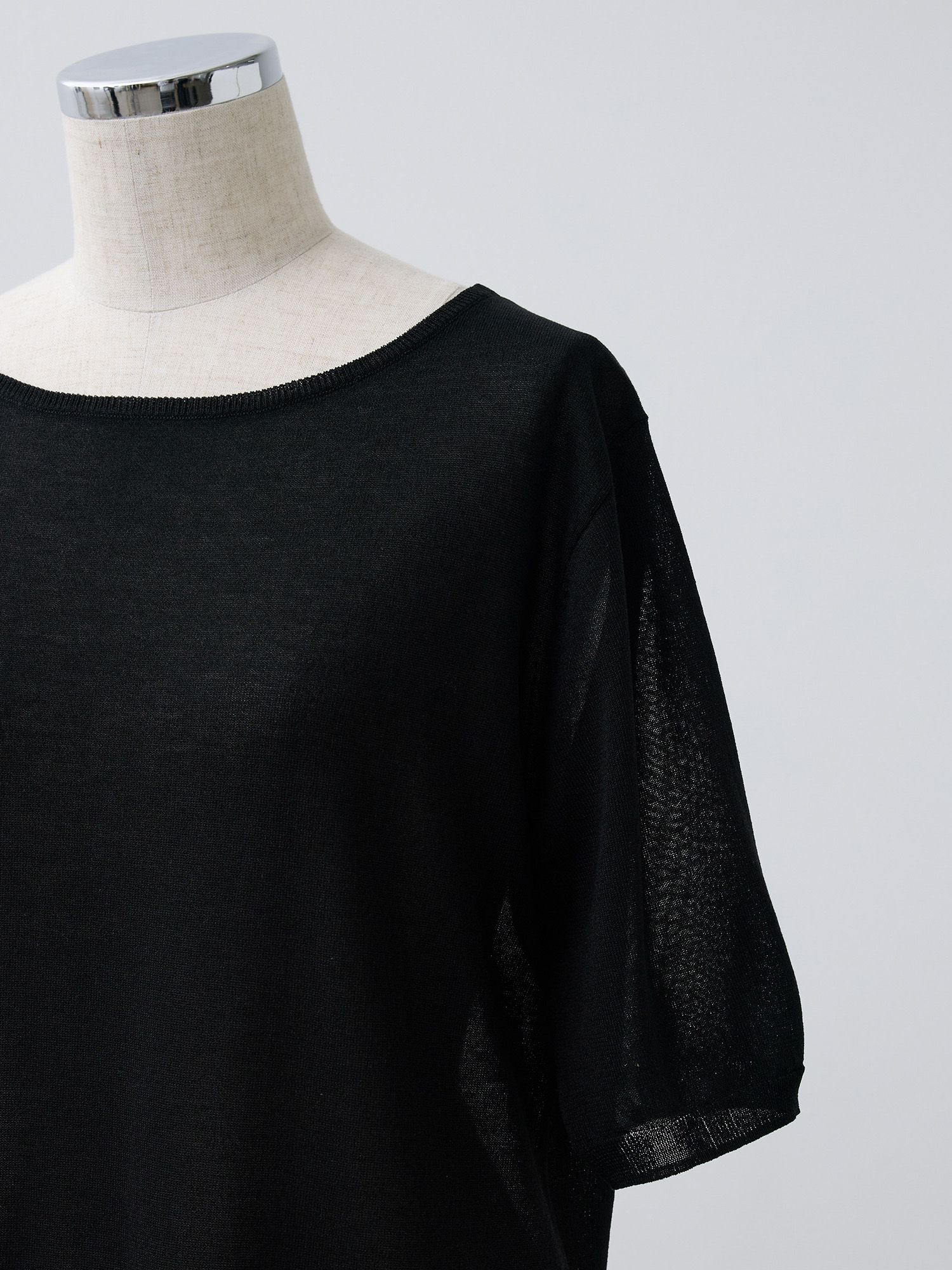 シアーニットストレートワンピース