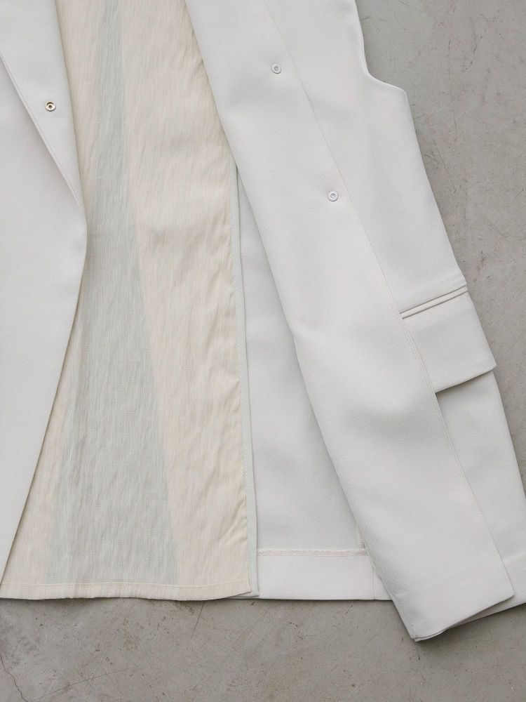 【新品未使用　crewreフロントフライバックオープンジレ チャコールグレー 2 crewre online shop / フロントフライバックオープンジレ