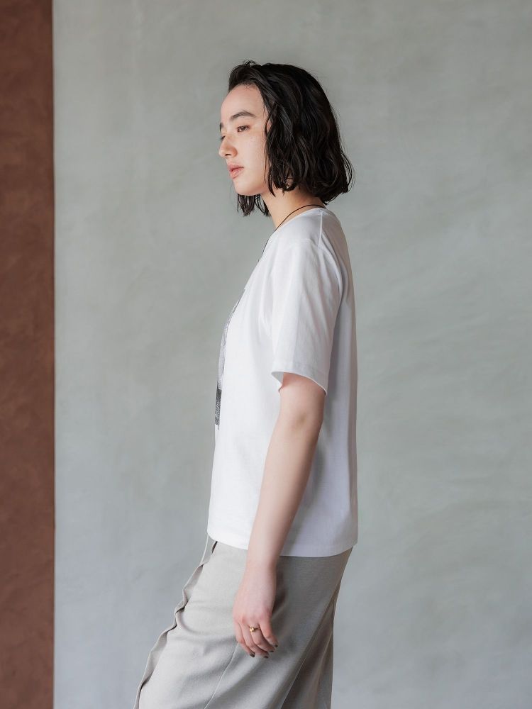 数量限定SALE online crewre shop フォトグラフィープリントTシャツ / トップス