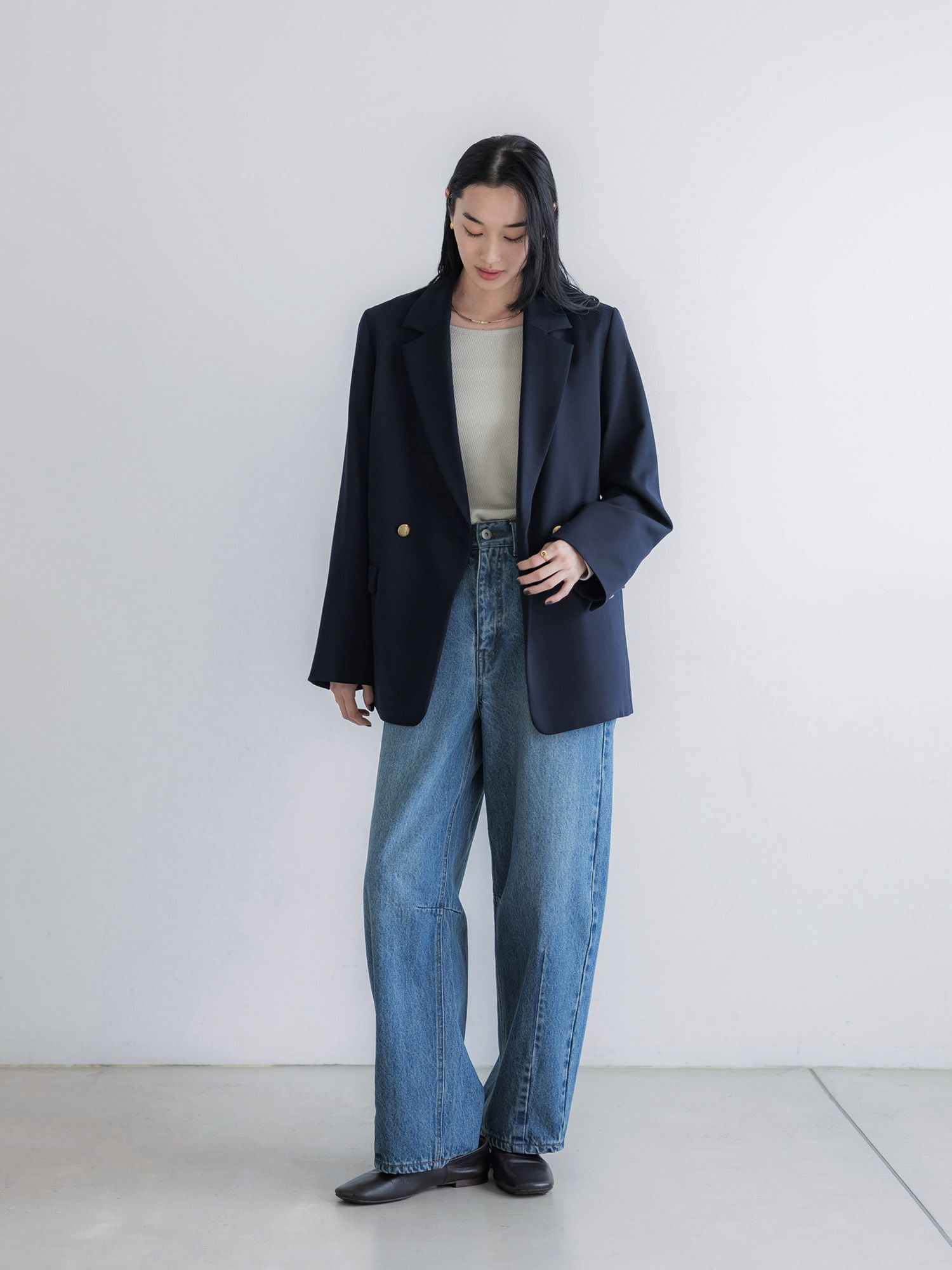 ソフトカーヴィーデニムパンツ