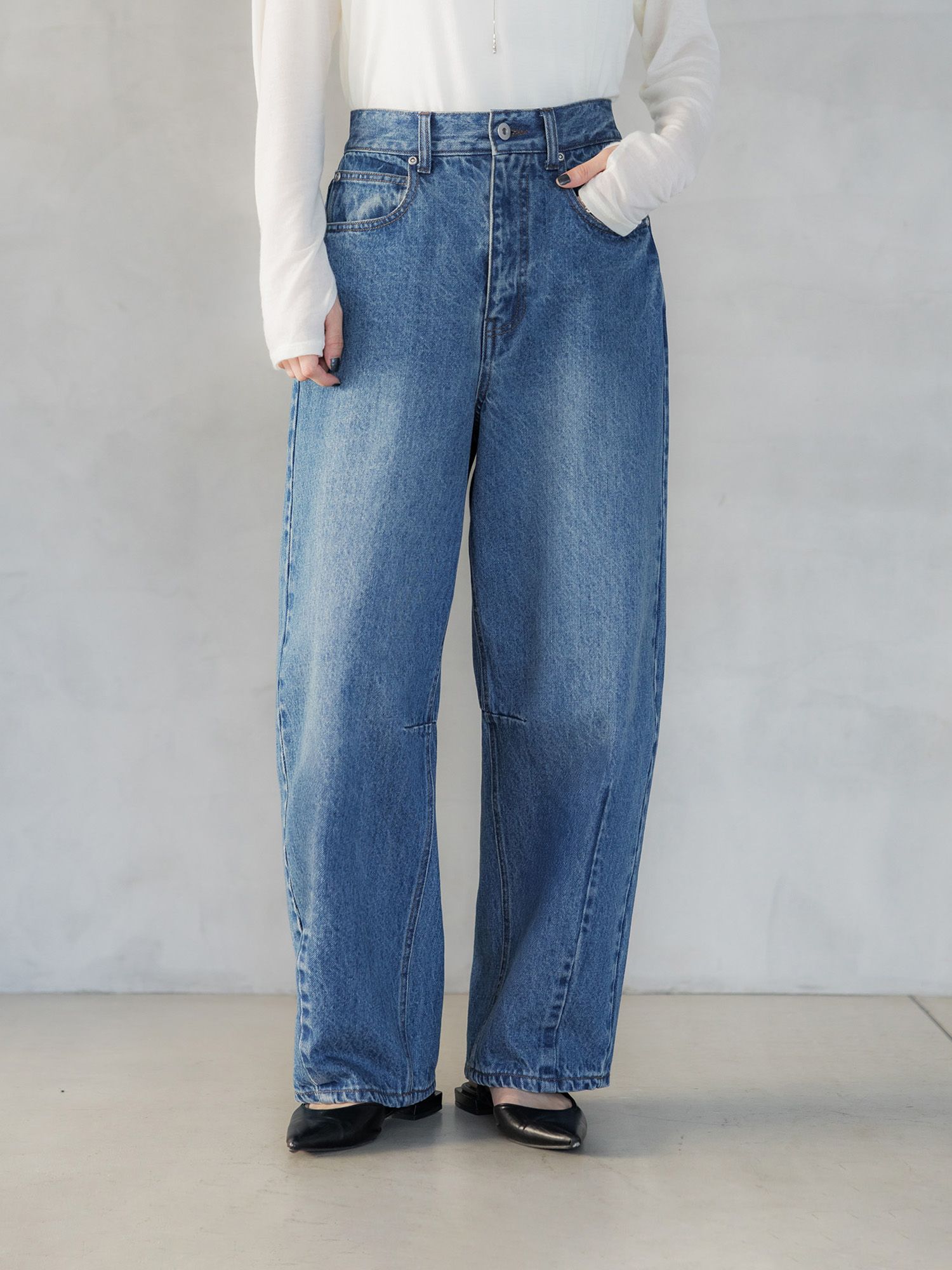 ソフトカーヴィーデニムパンツ