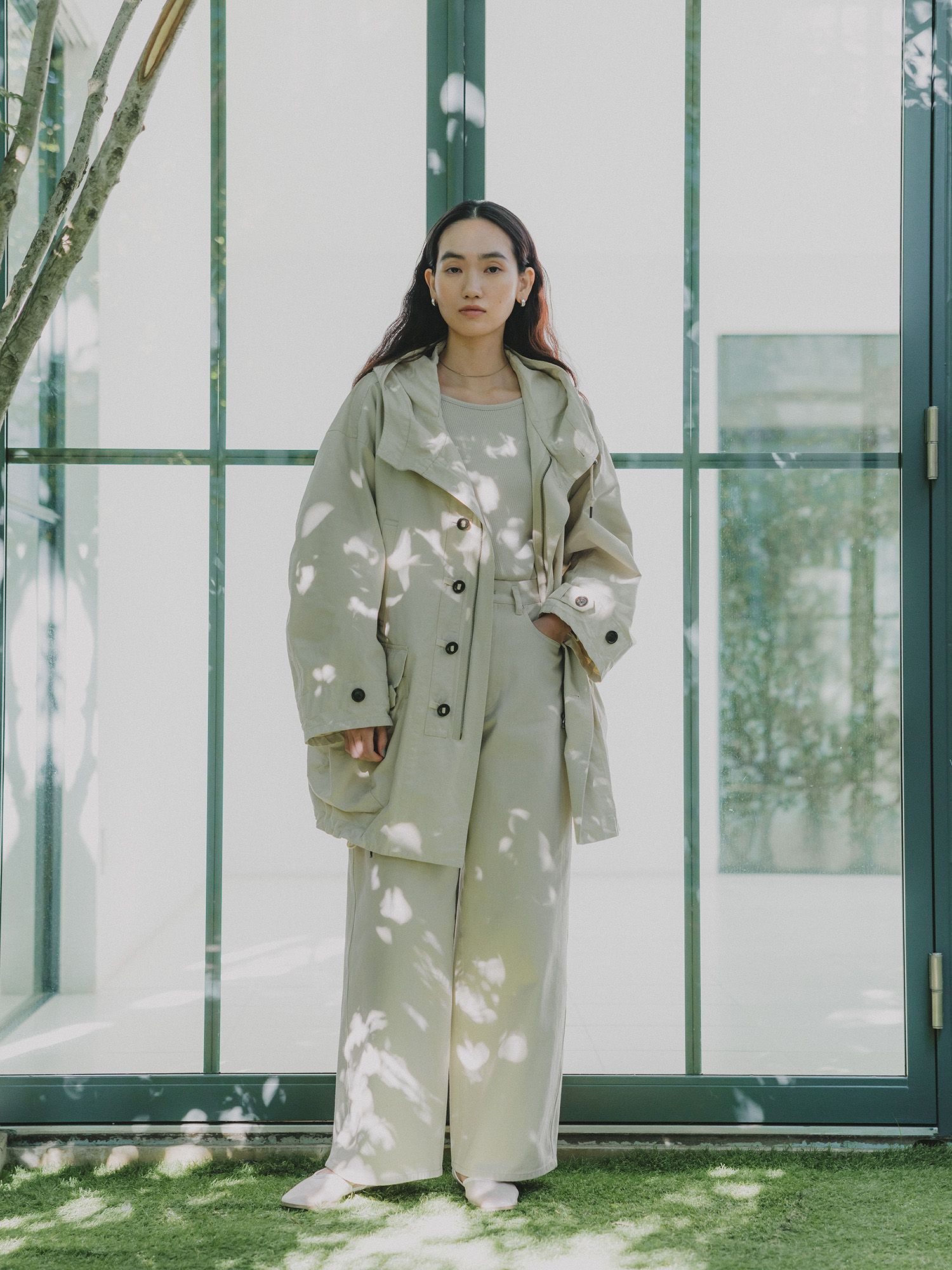 ヴィンテージライクワイドパンツ