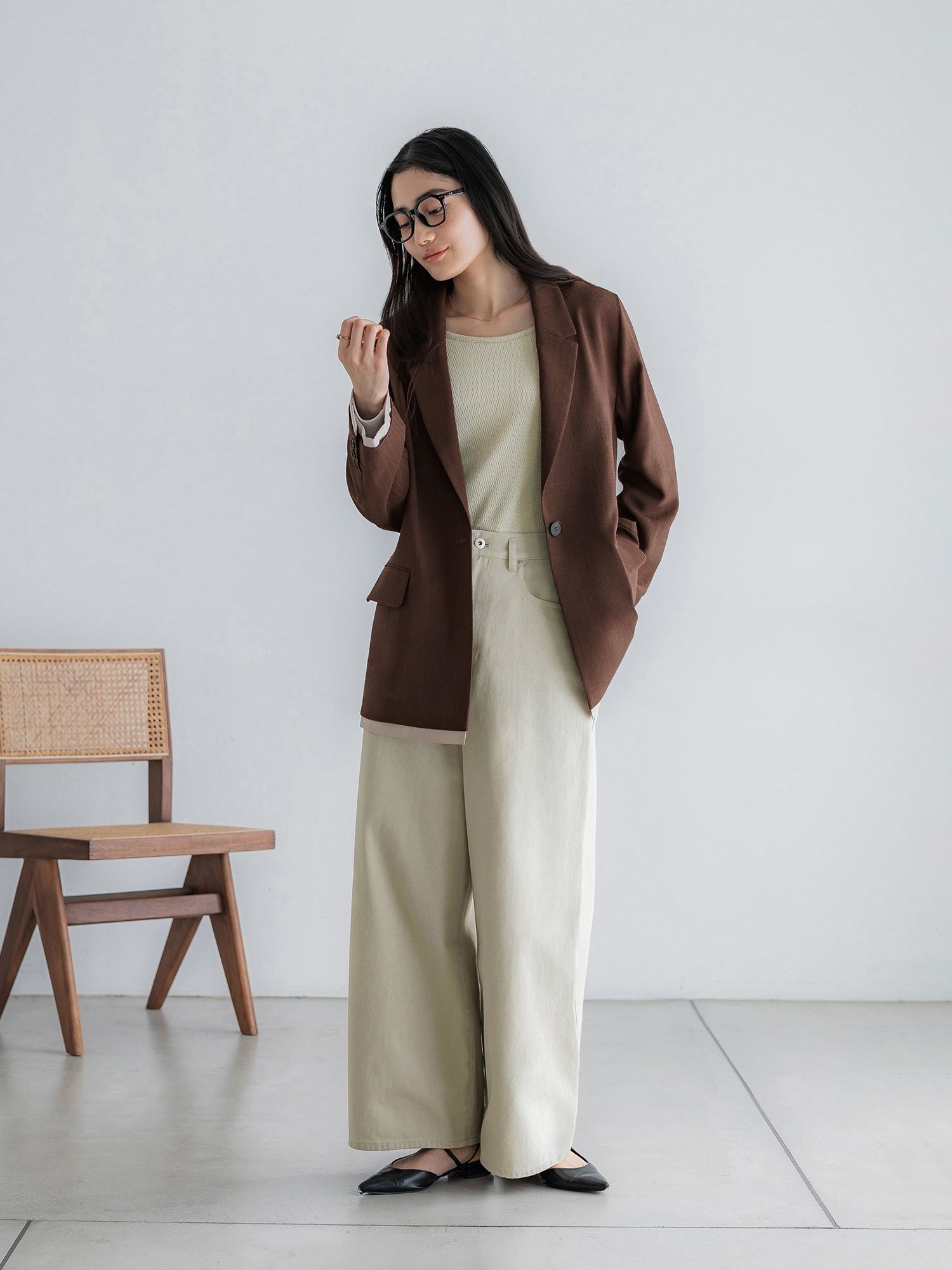 ヴィンテージライクワイドパンツ