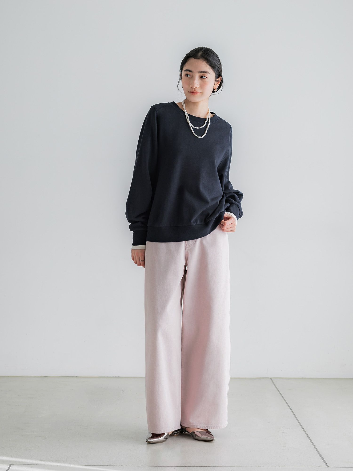 ヴィンテージライクワイドパンツ