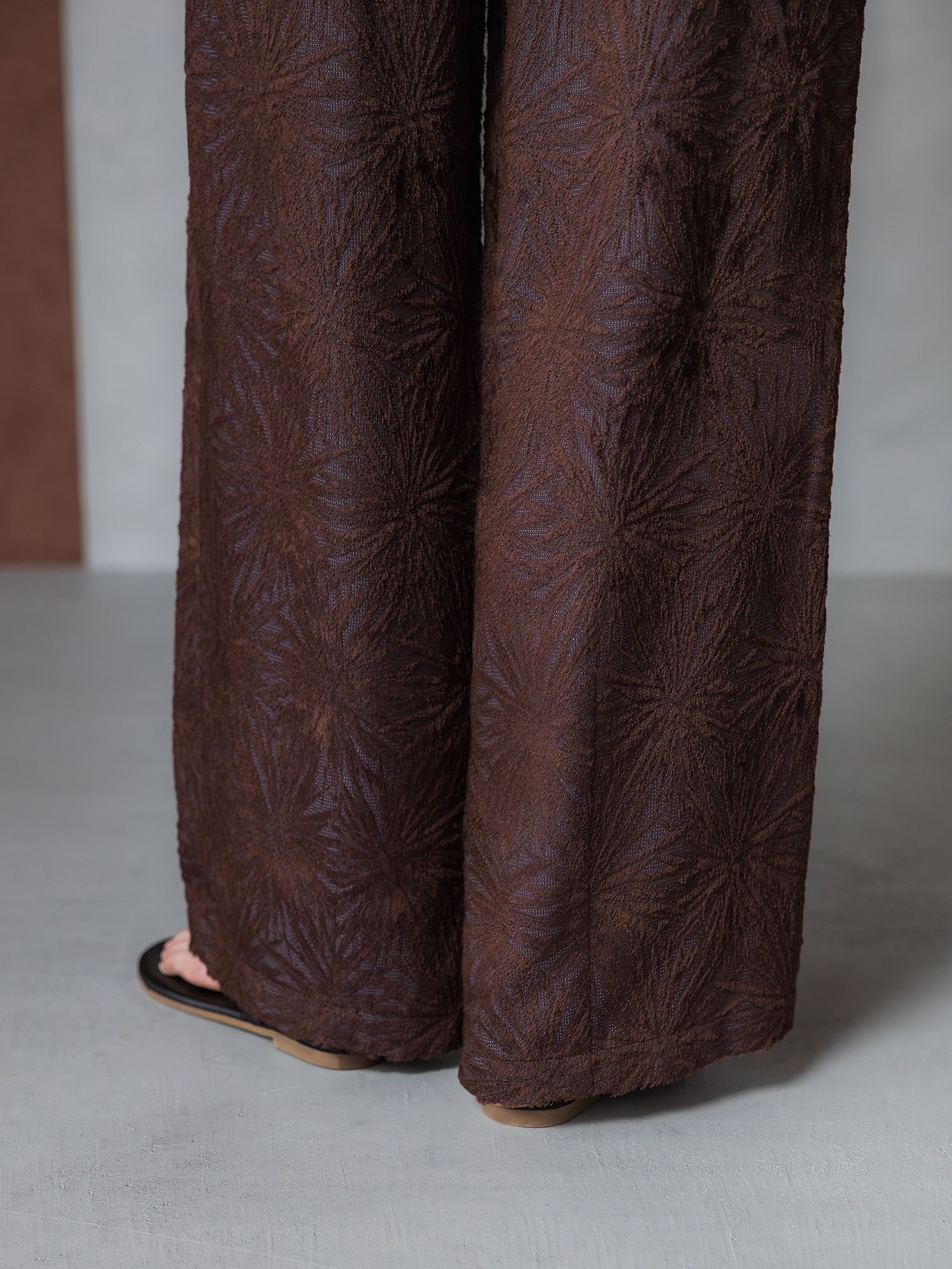 トリアセテートジャカードパンツ