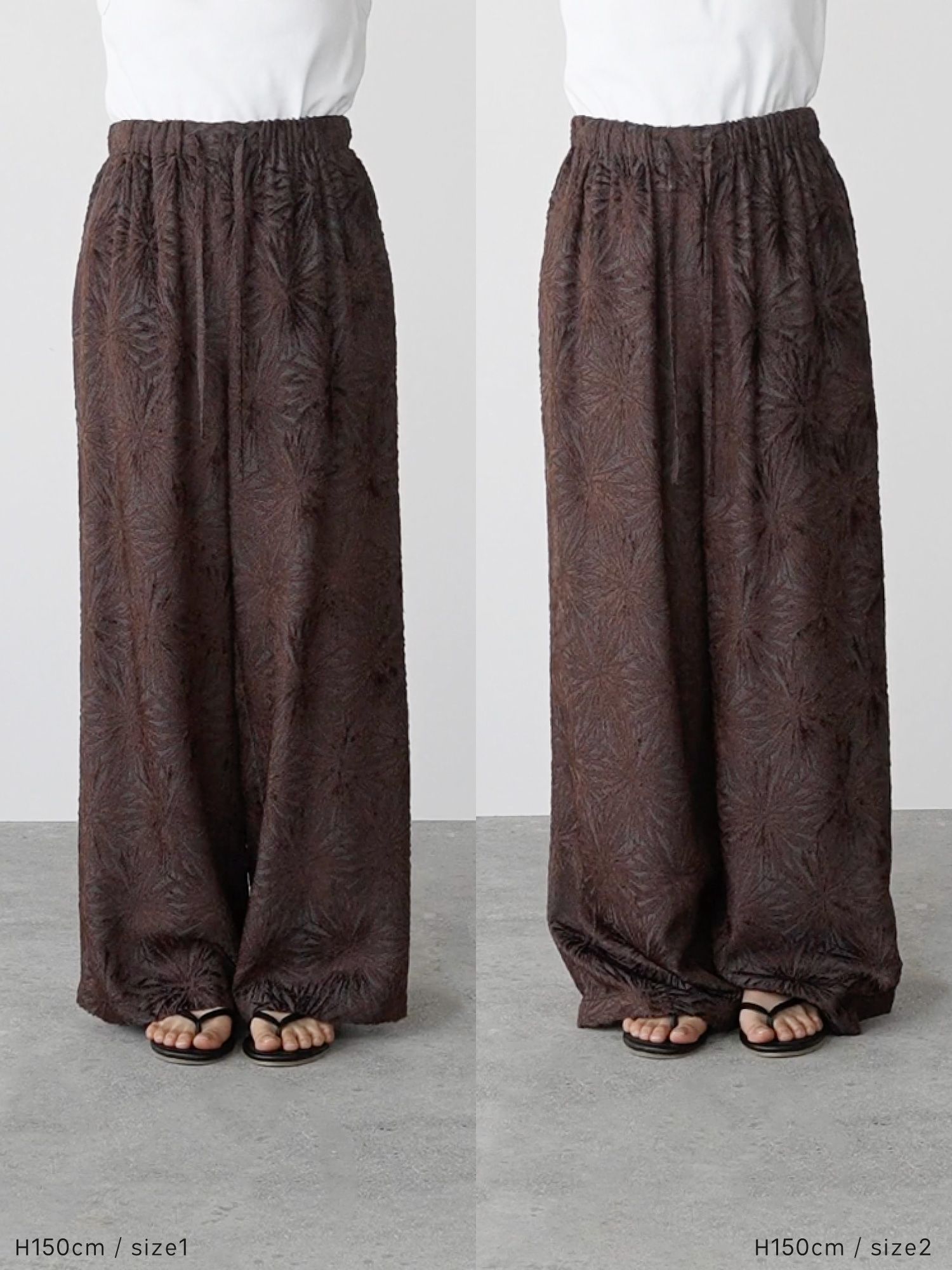 トリアセテートジャカードパンツ