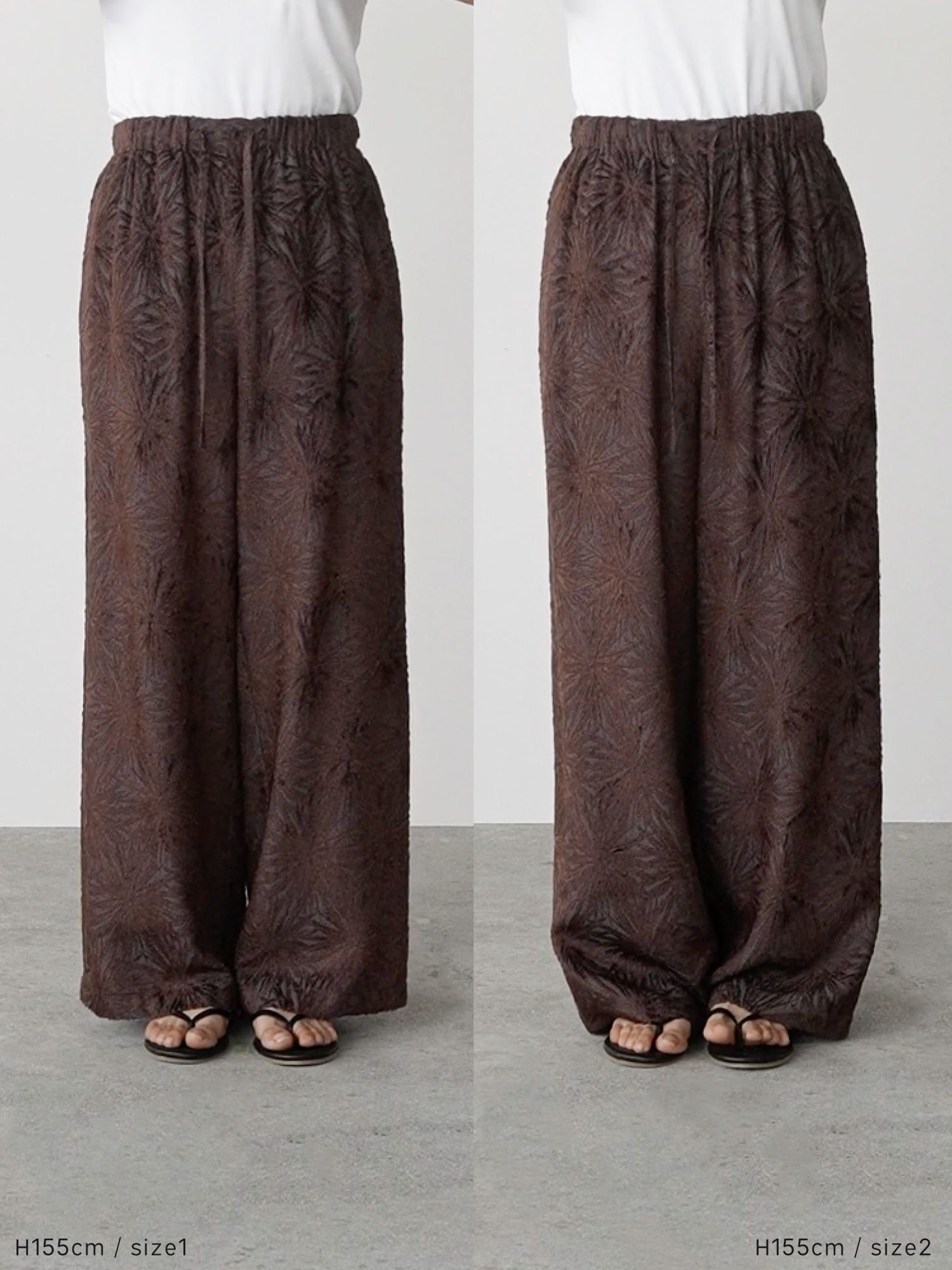 トリアセテートジャカードパンツ