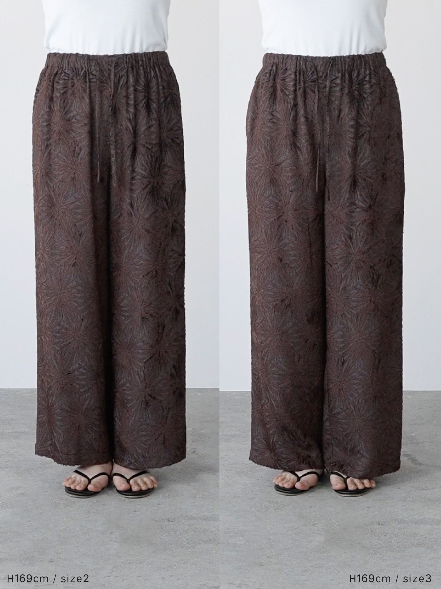 トリアセテートジャカードパンツ