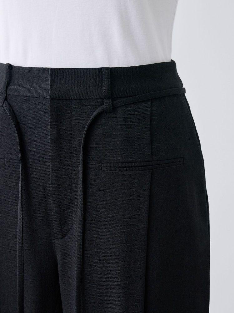 クルーレ crewre ピンタックスラブストレートパンツ　サイズ3 crewre online shop / ピンタックスラブストレートパンツ
